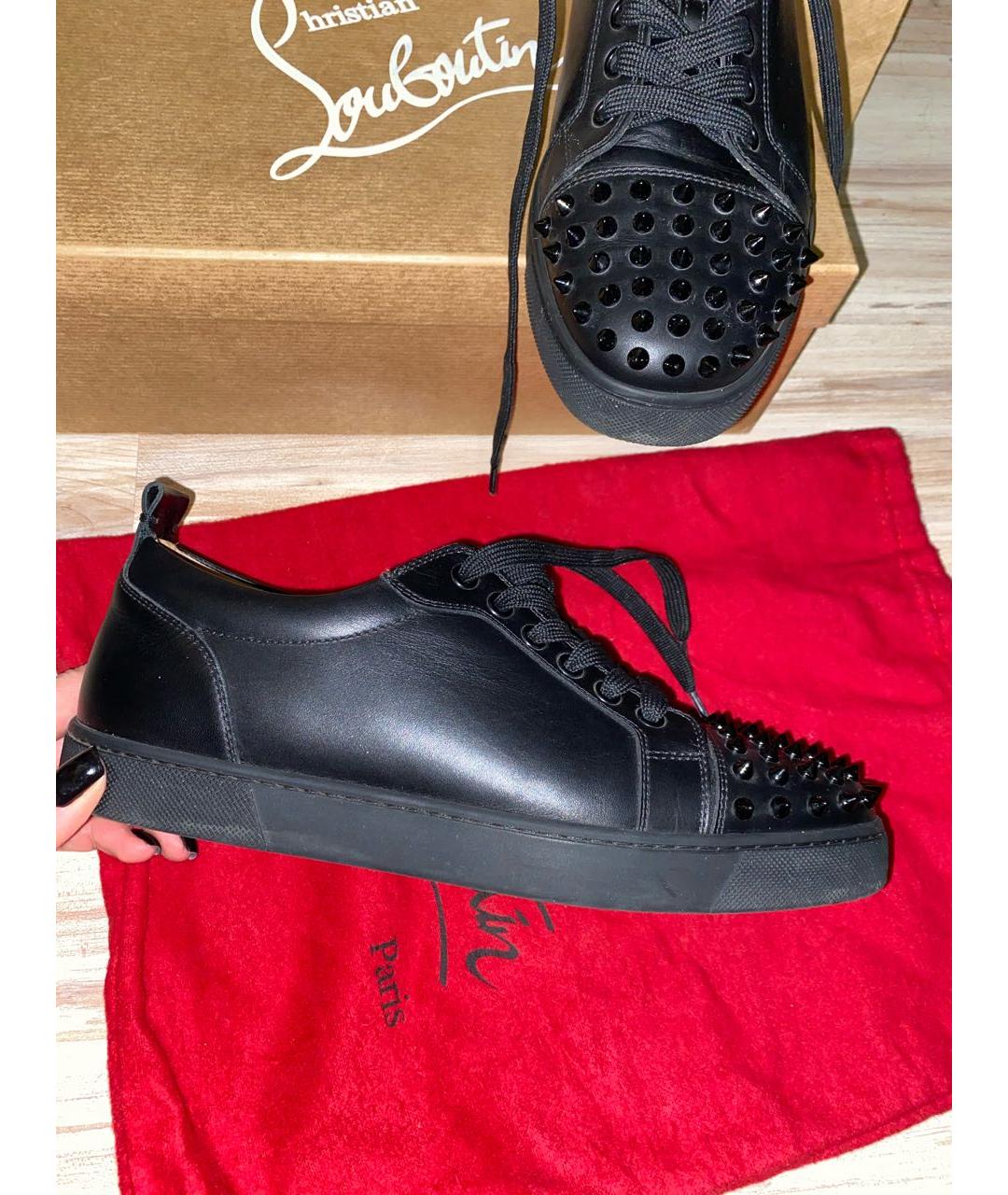CHRISTIAN LOUBOUTIN Черные кожаные ботинки, фото 9