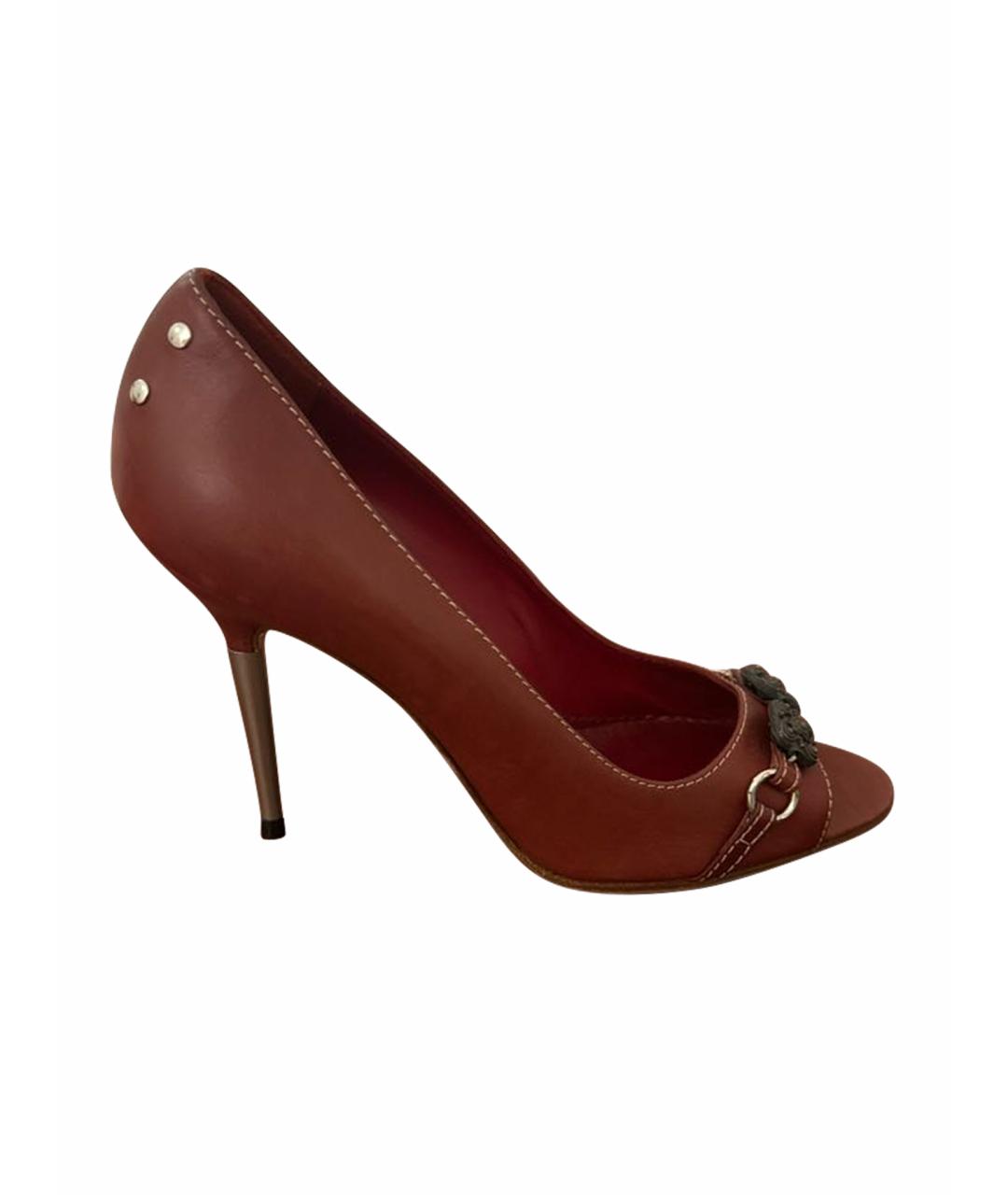 MANOLO BLAHNIK Бордовые кожаные туфли, фото 1