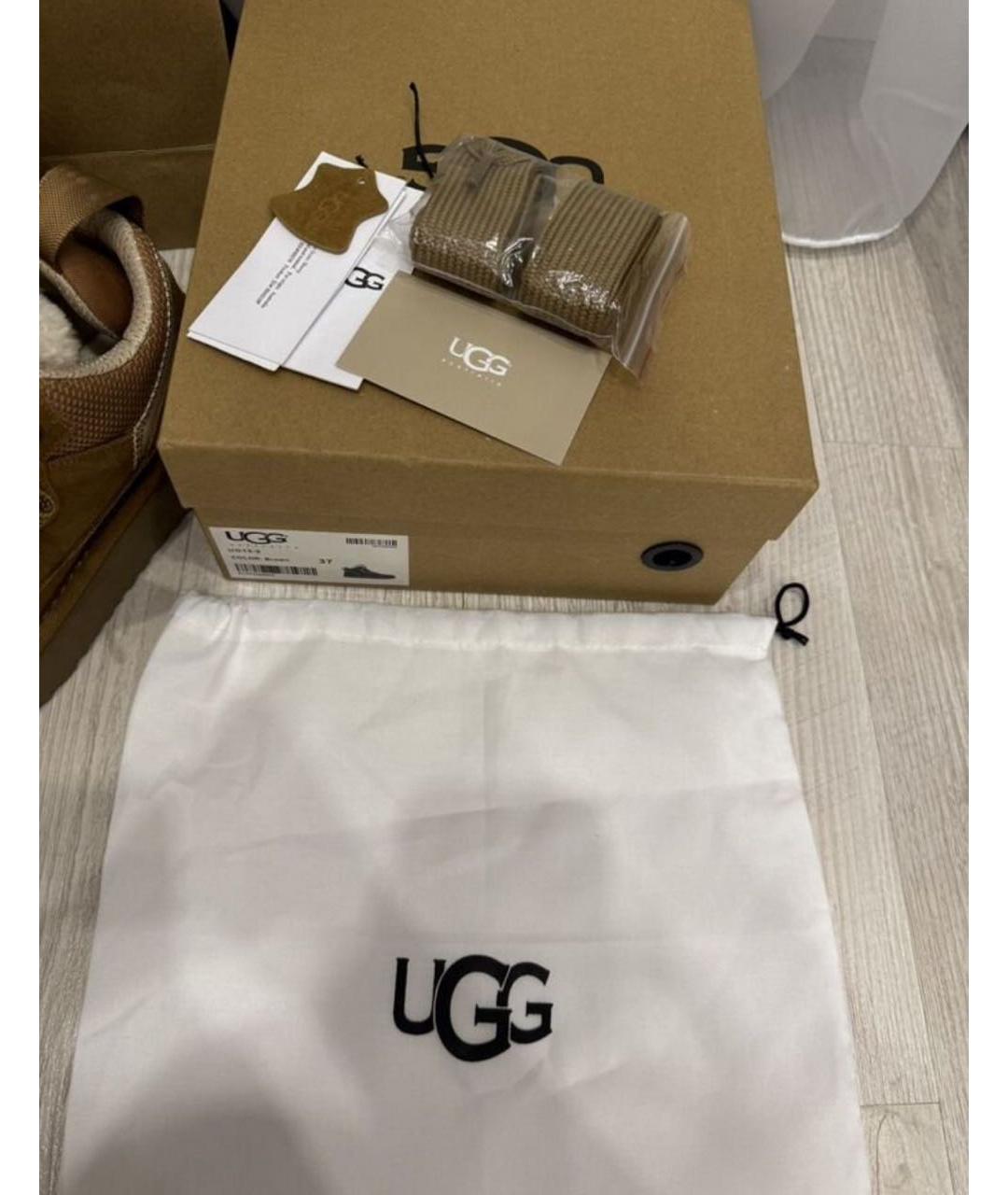 UGG AUSTRALIA Коричневые замшевые ботинки, фото 5