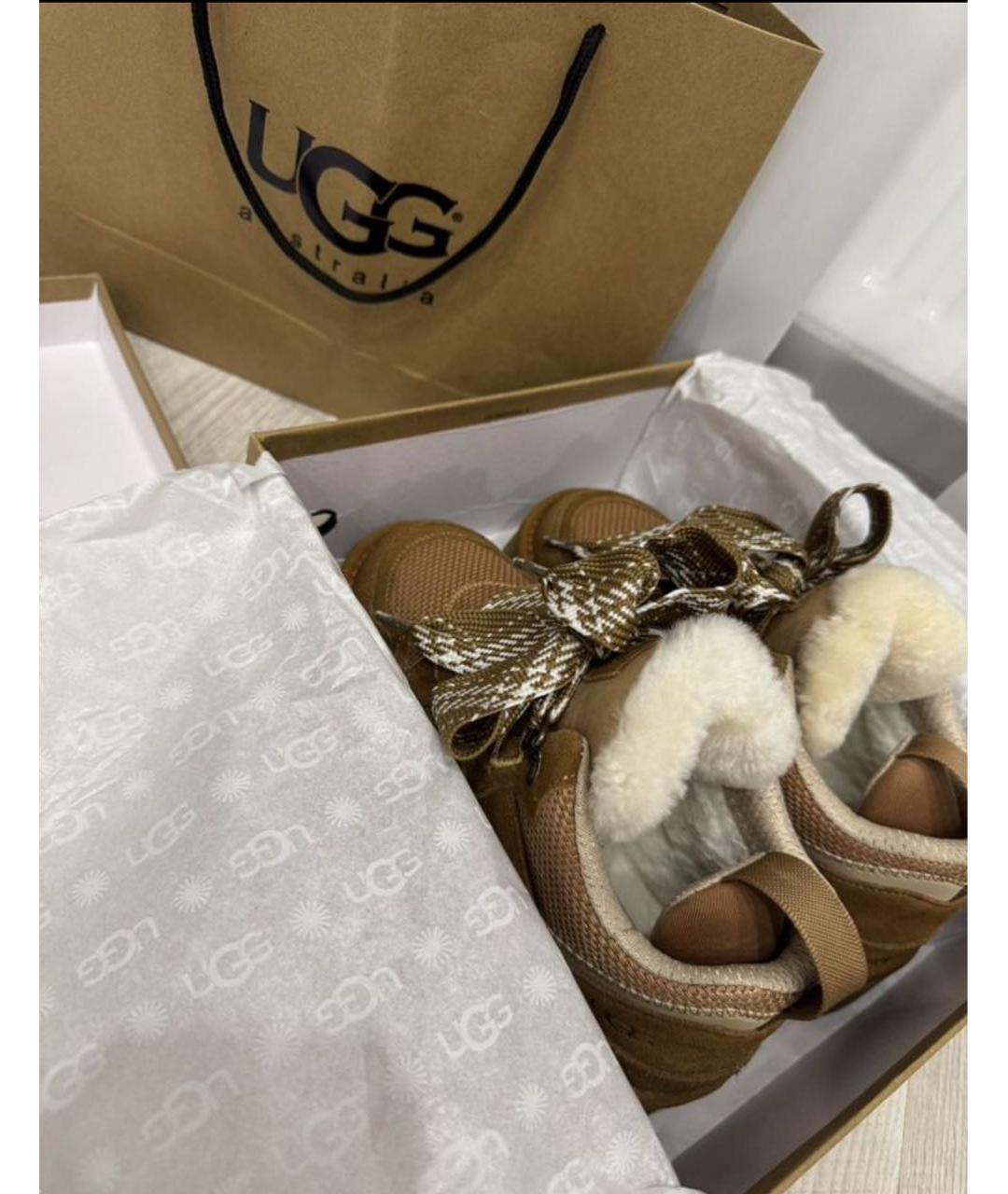 UGG AUSTRALIA Коричневые замшевые ботинки, фото 3