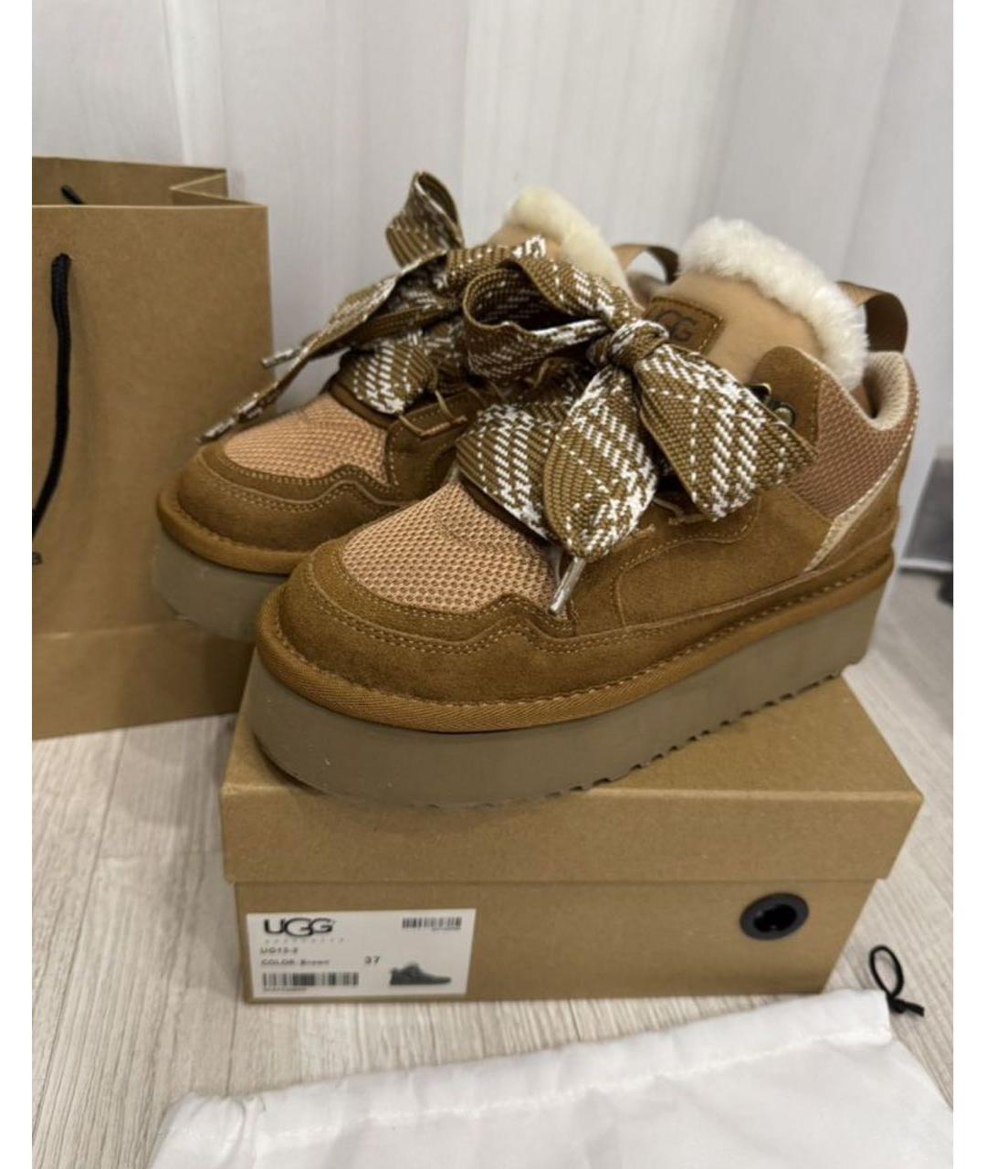 UGG AUSTRALIA Коричневые замшевые ботинки, фото 8