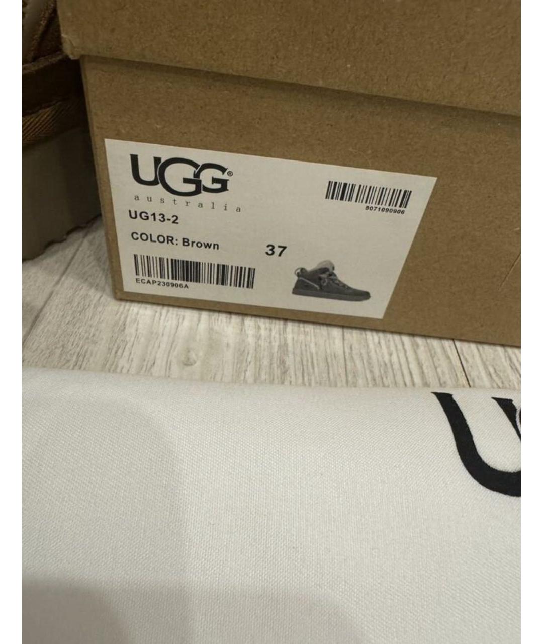 UGG AUSTRALIA Коричневые замшевые ботинки, фото 6