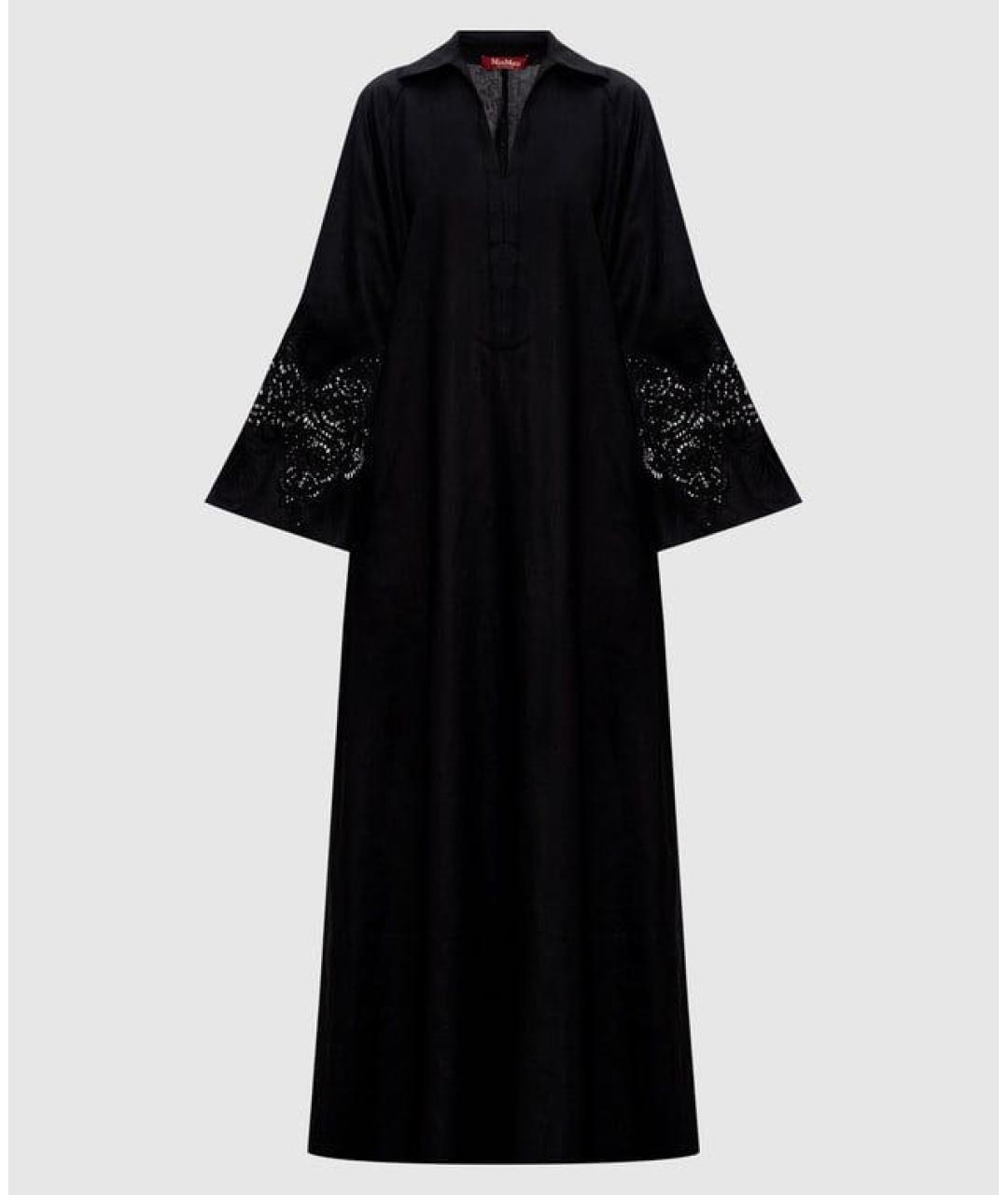 MAX MARA STUDIO Черное льняное платье, фото 6