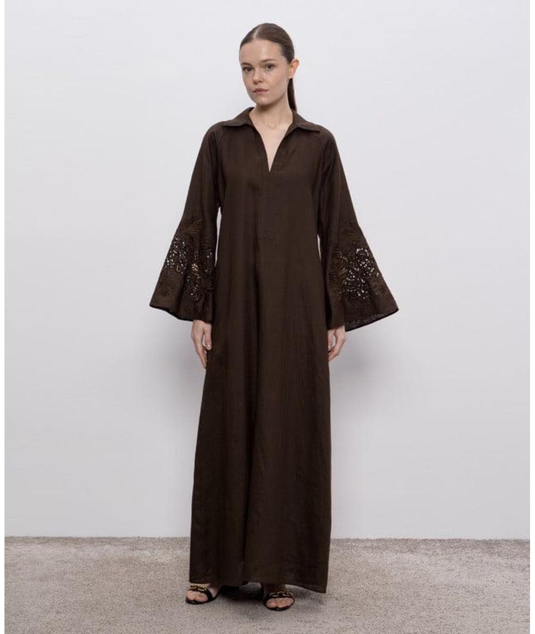 MAX MARA STUDIO Черное льняное платье, фото 5
