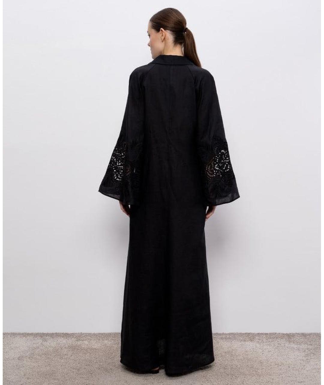MAX MARA STUDIO Черное льняное платье, фото 3