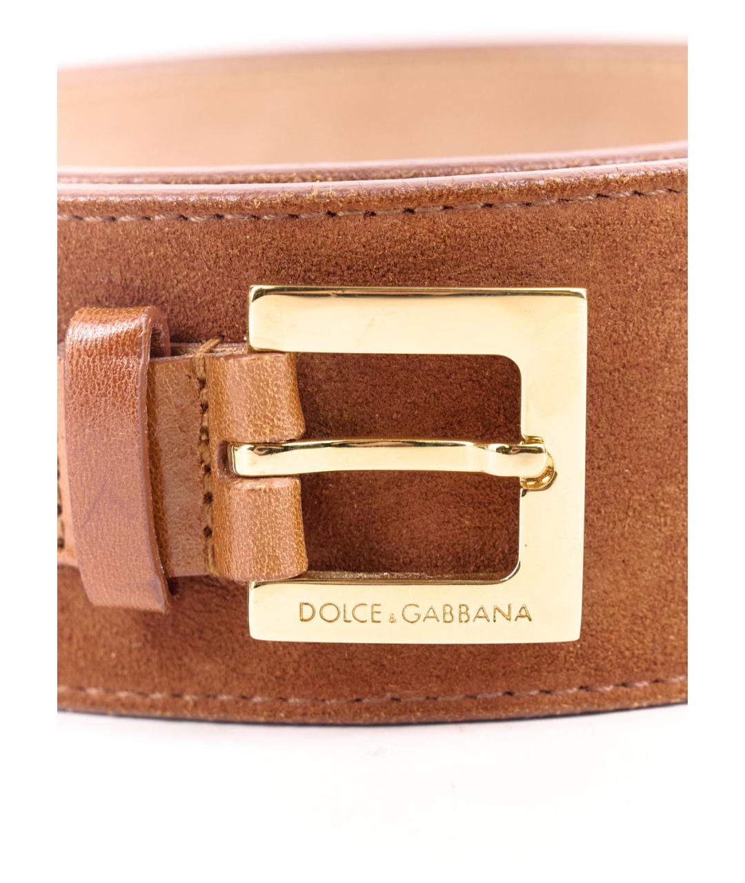 DOLCE&GABBANA Коричневый кожаный ремень, фото 2