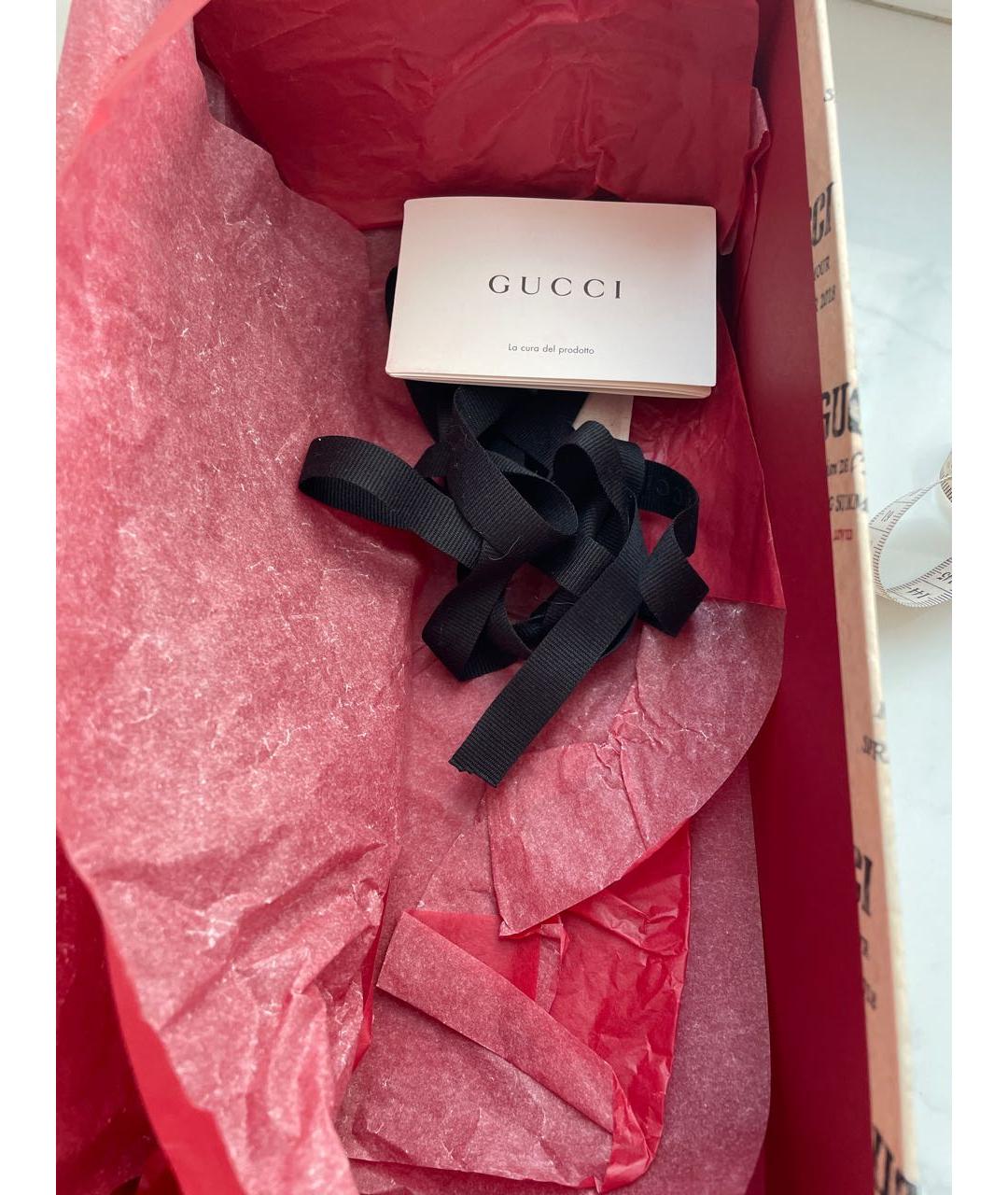 GUCCI Коричневые бархатные мюли, фото 8