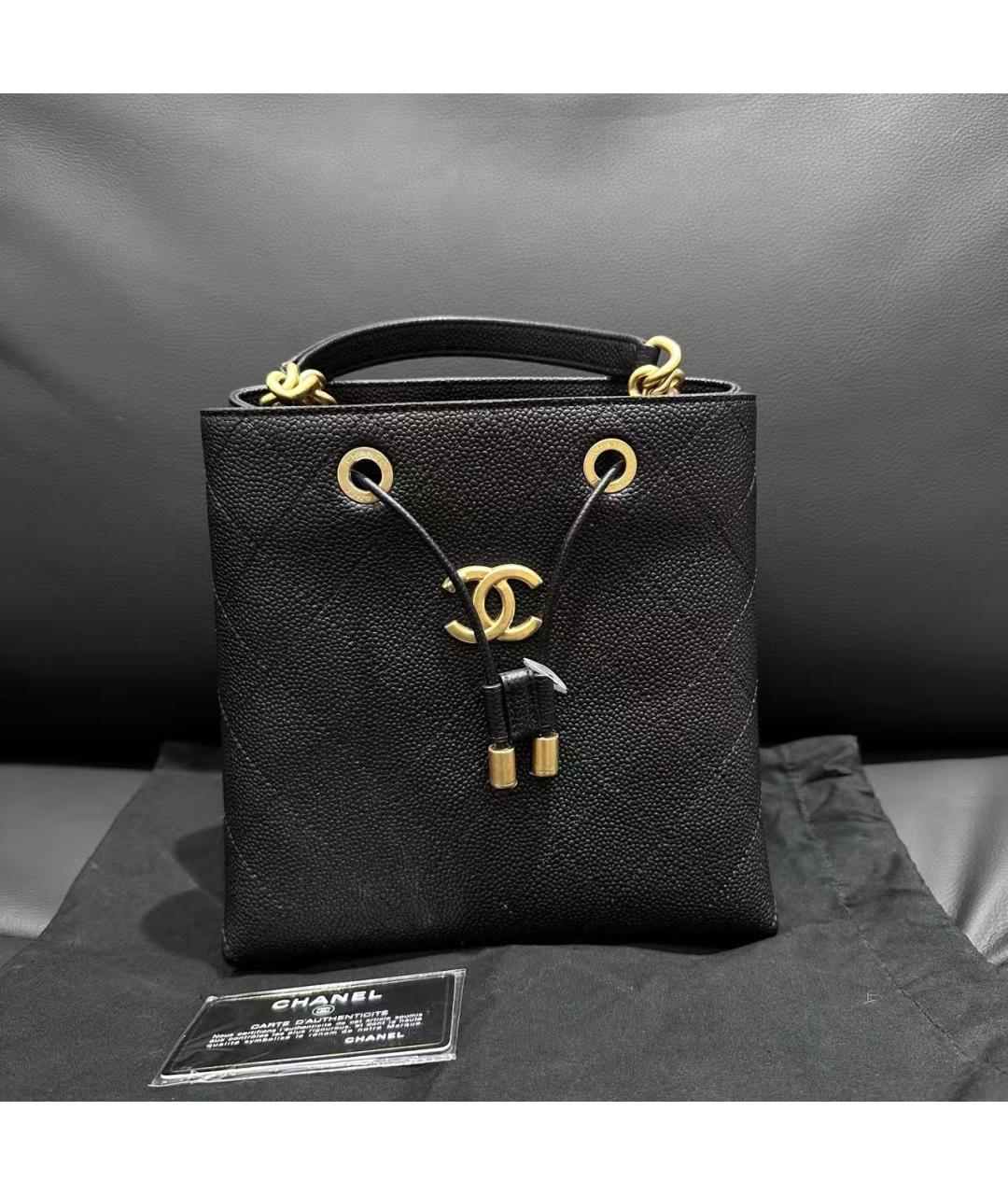 CHANEL Черная кожаная сумка через плечо, фото 4