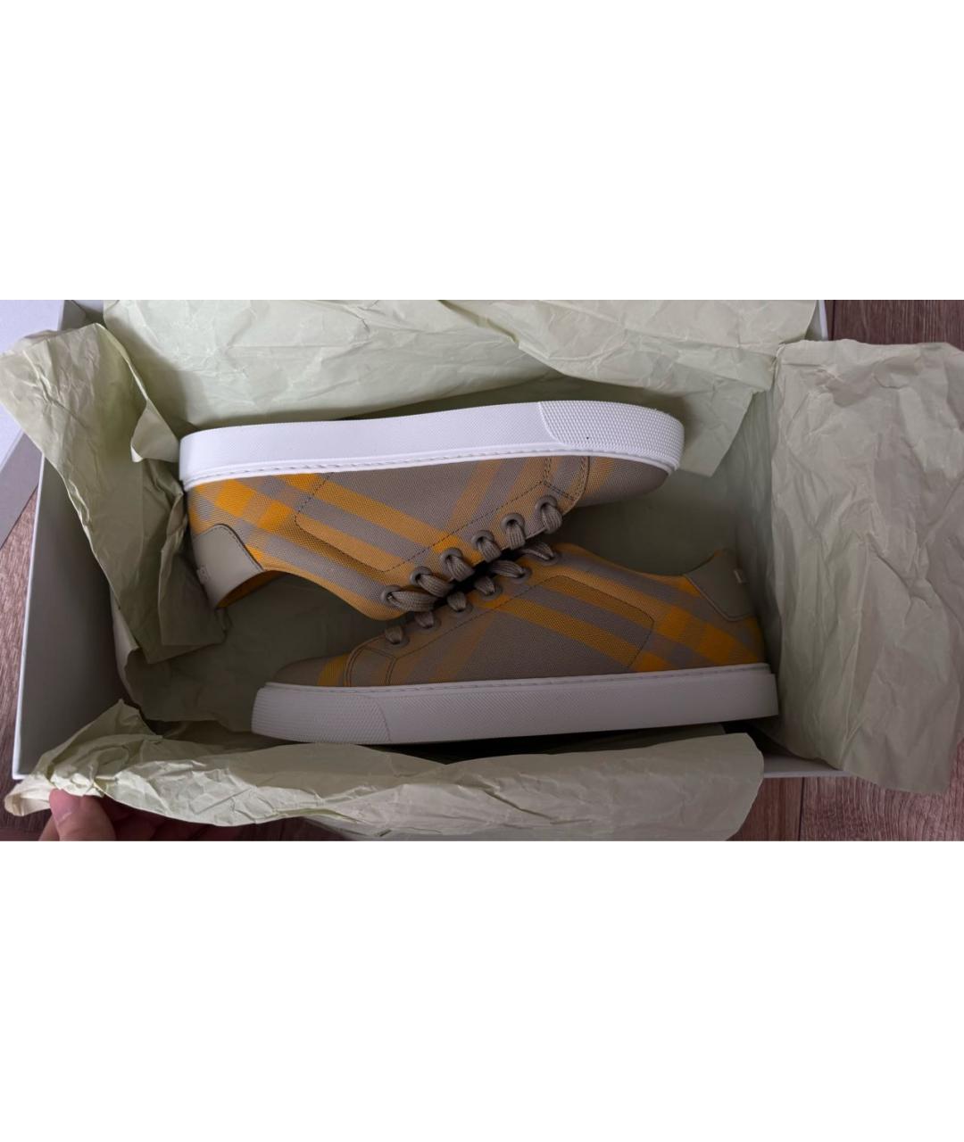 BURBERRY Текстильные кеды, фото 2