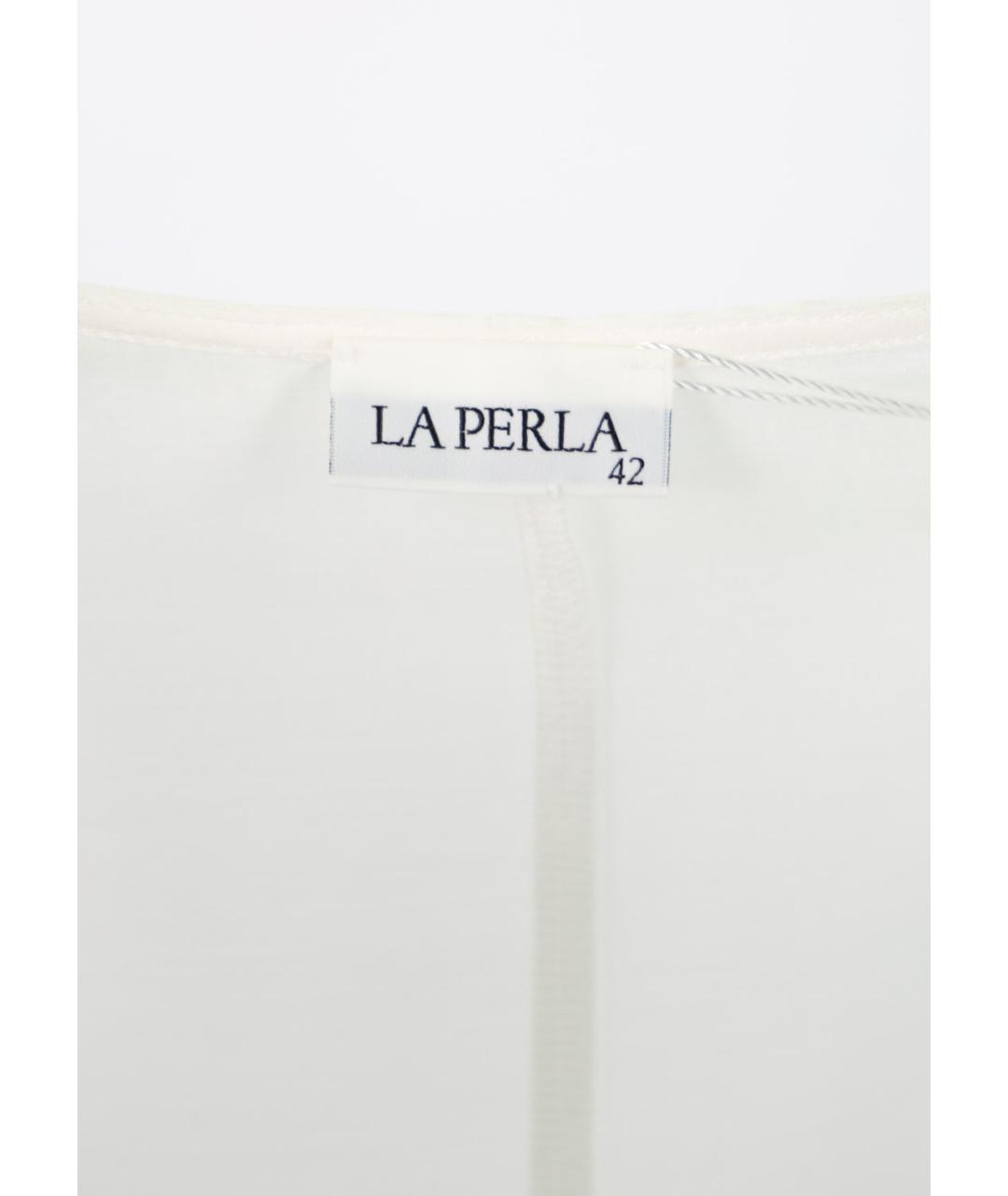 LA PERLA Белое вискозное повседневное платье, фото 4