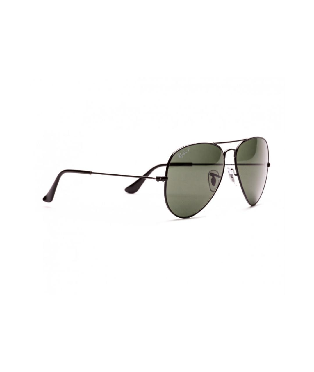 RAY BAN Черные металлические солнцезащитные очки, фото 2