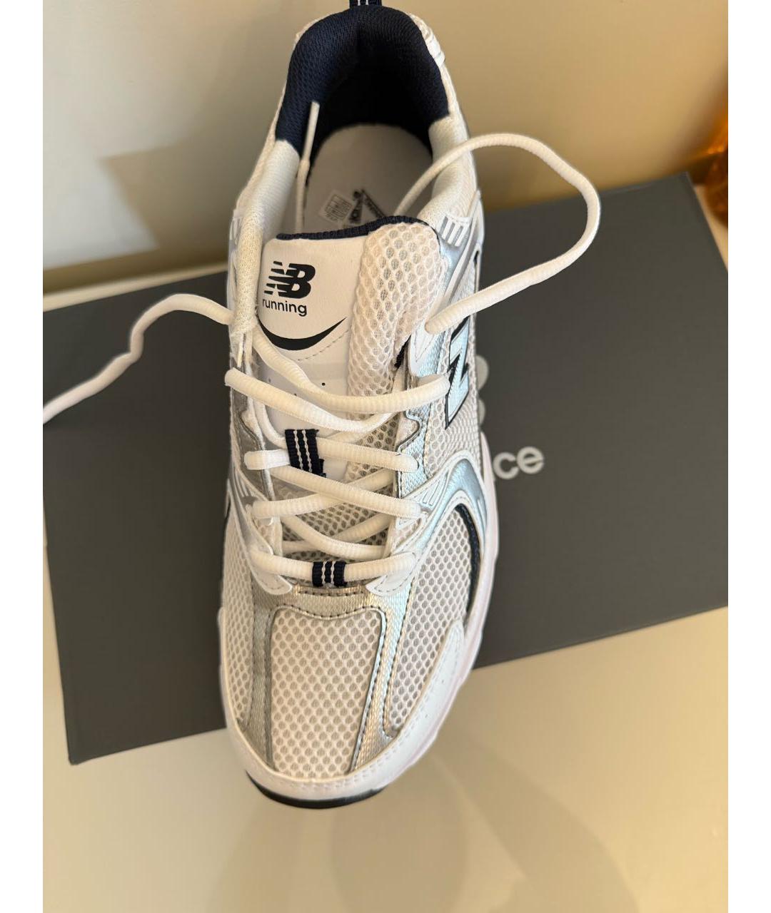 NEW BALANCE Белые синтетические низкие кроссовки / кеды, фото 3