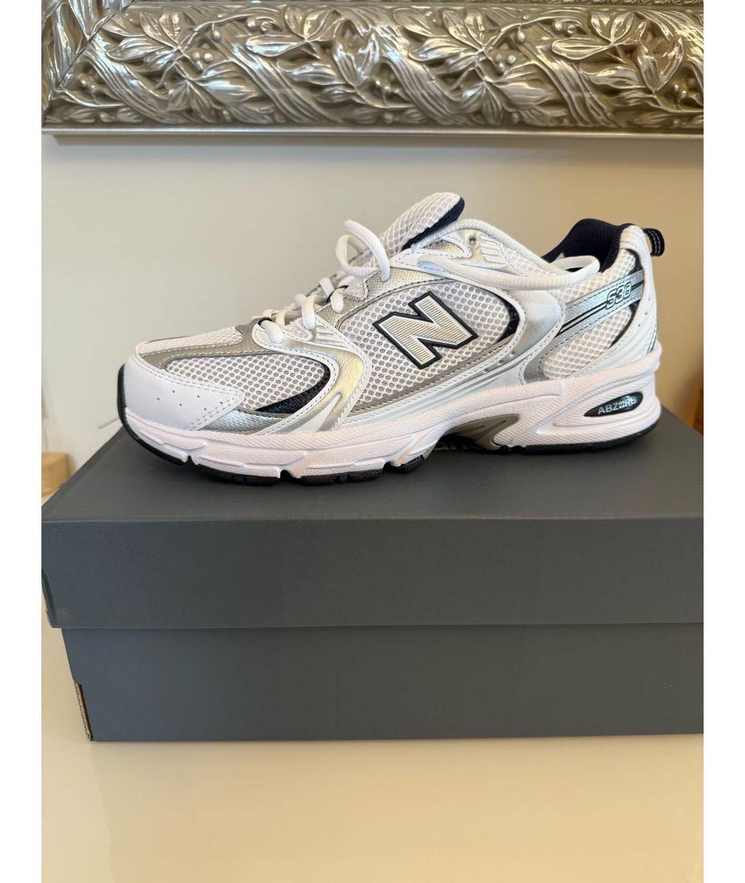 NEW BALANCE Белые синтетические низкие кроссовки / кеды, фото 5