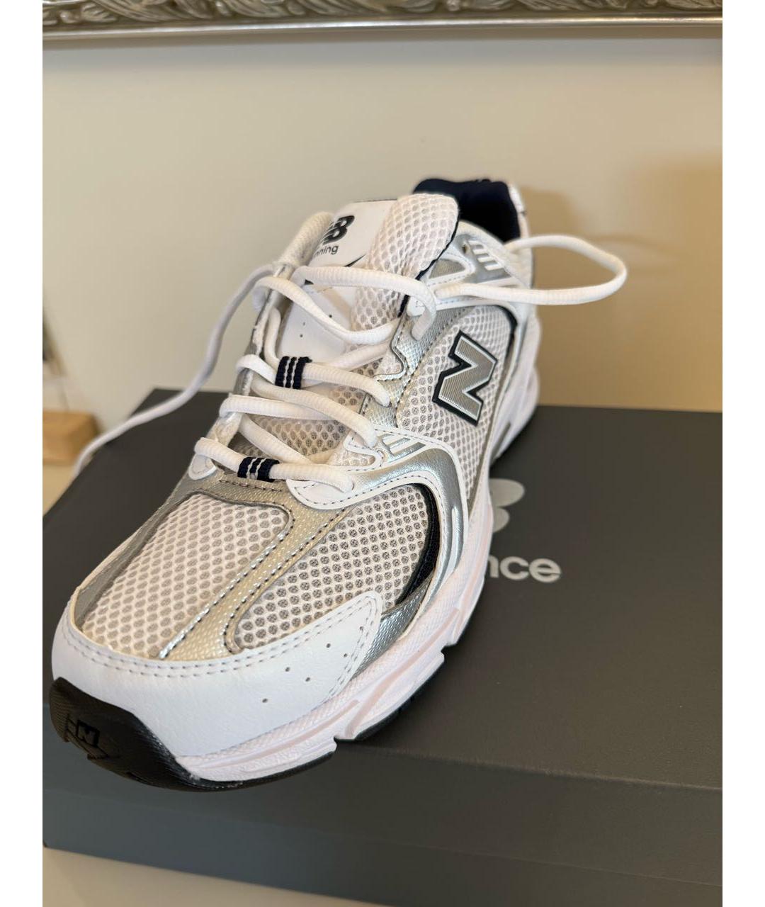 NEW BALANCE Белые синтетические низкие кроссовки / кеды, фото 2