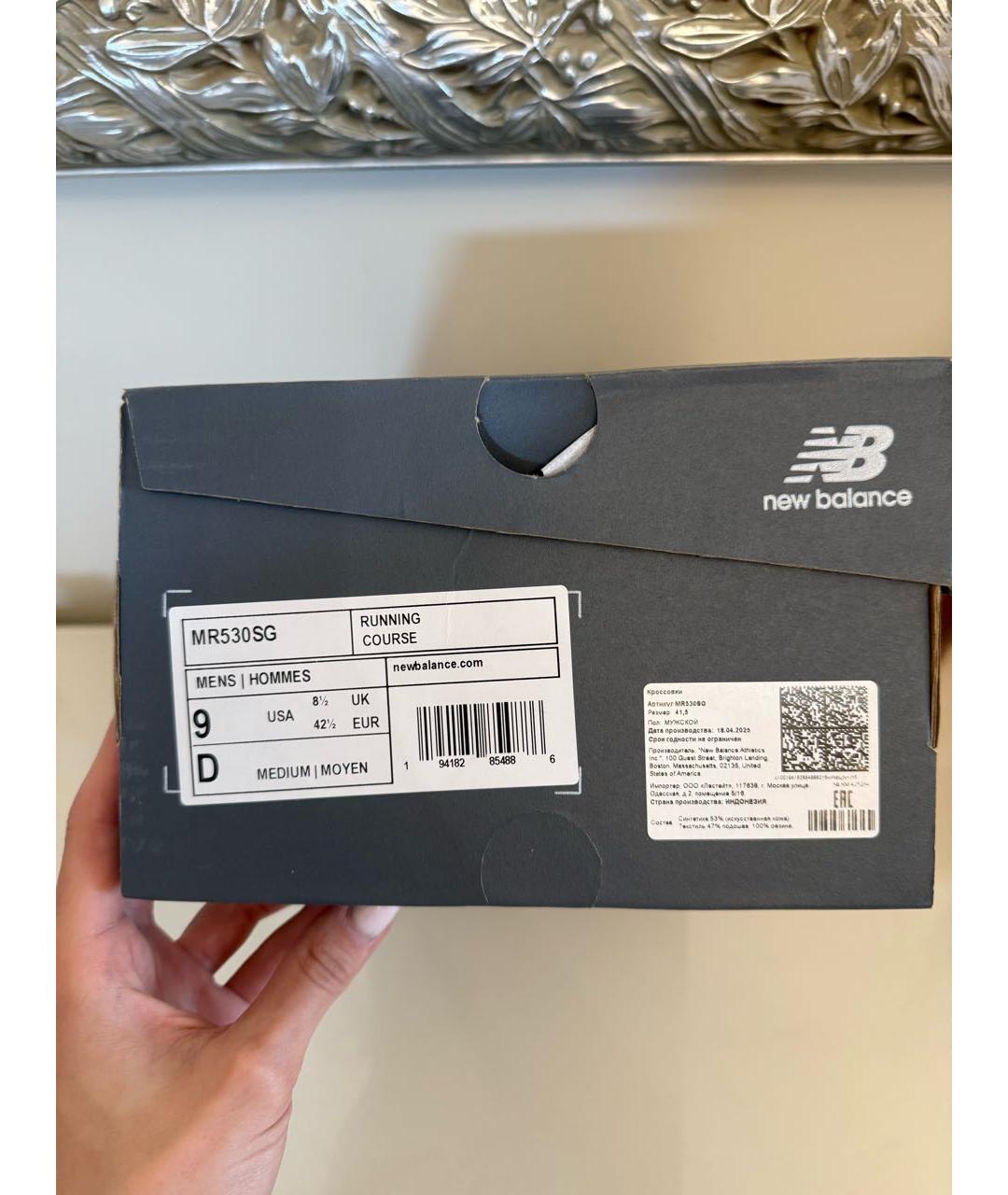 NEW BALANCE Белые синтетические низкие кроссовки / кеды, фото 4