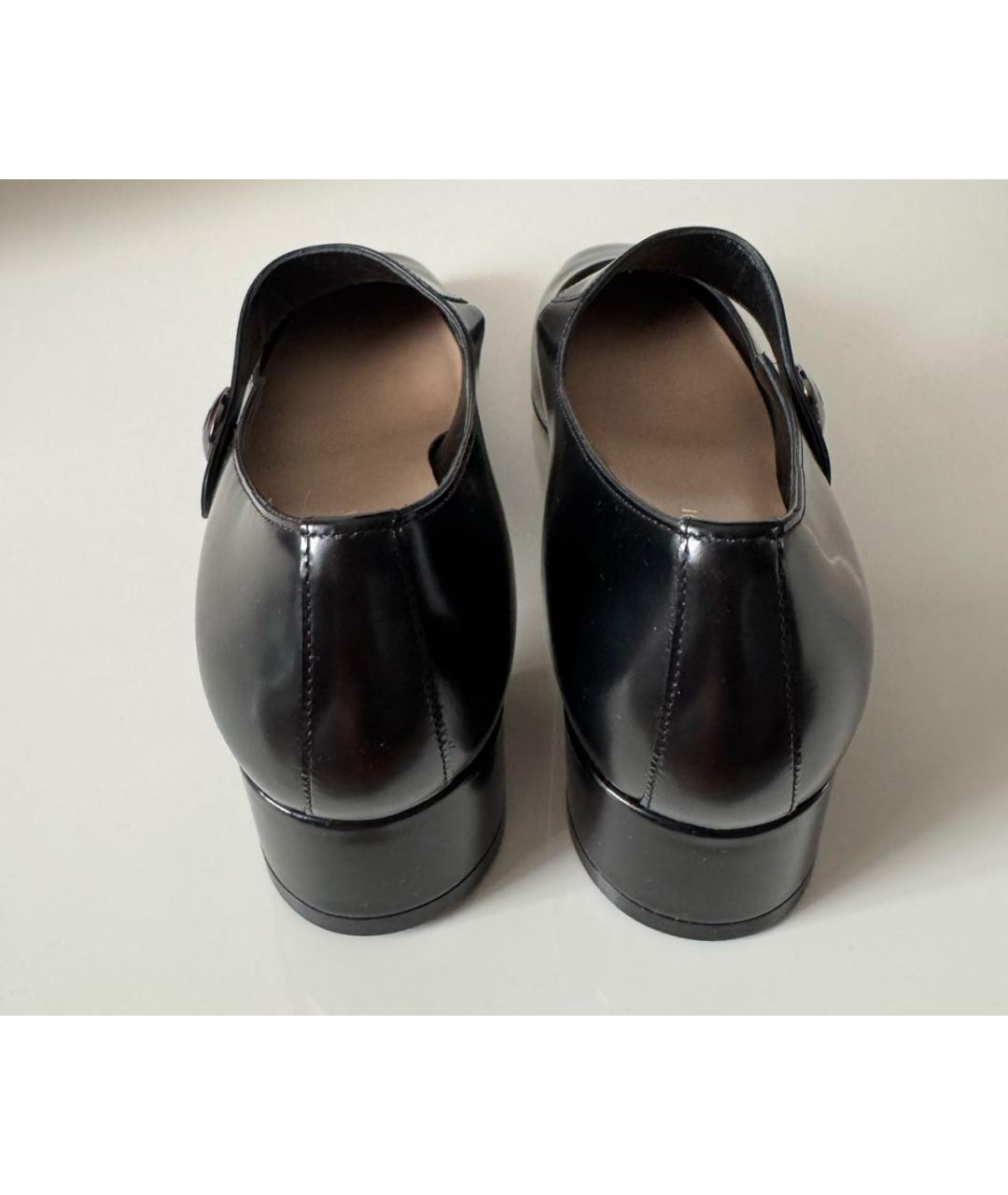 CHRISTIAN DIOR Черные кожаные туфли, фото 4