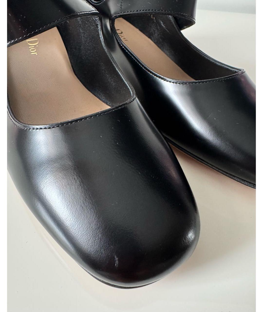 CHRISTIAN DIOR Черные кожаные туфли, фото 5