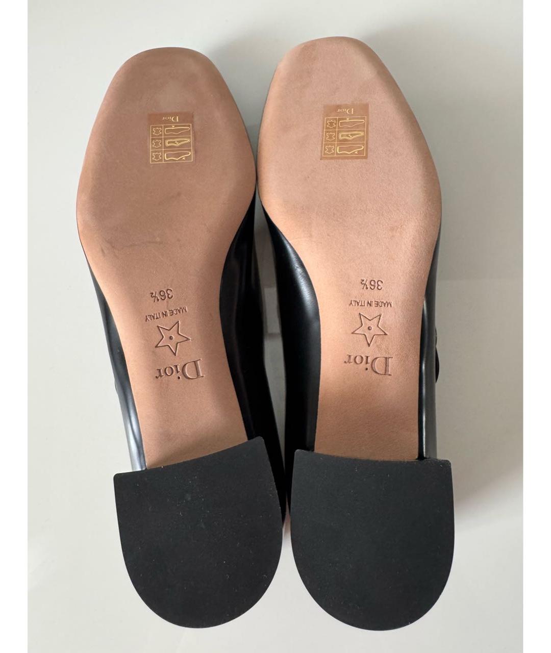 CHRISTIAN DIOR Черные кожаные туфли, фото 7