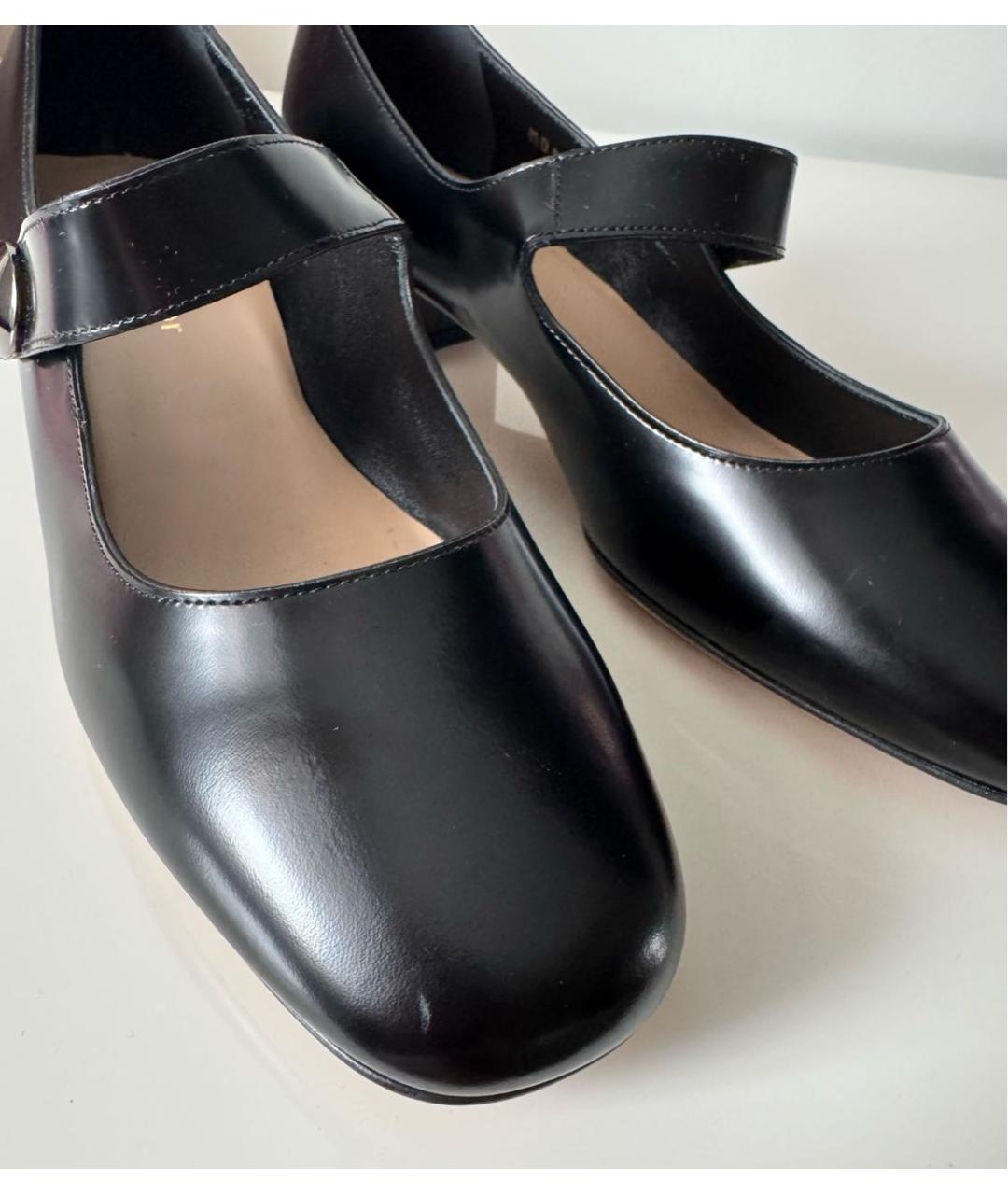 CHRISTIAN DIOR Черные кожаные туфли, фото 6