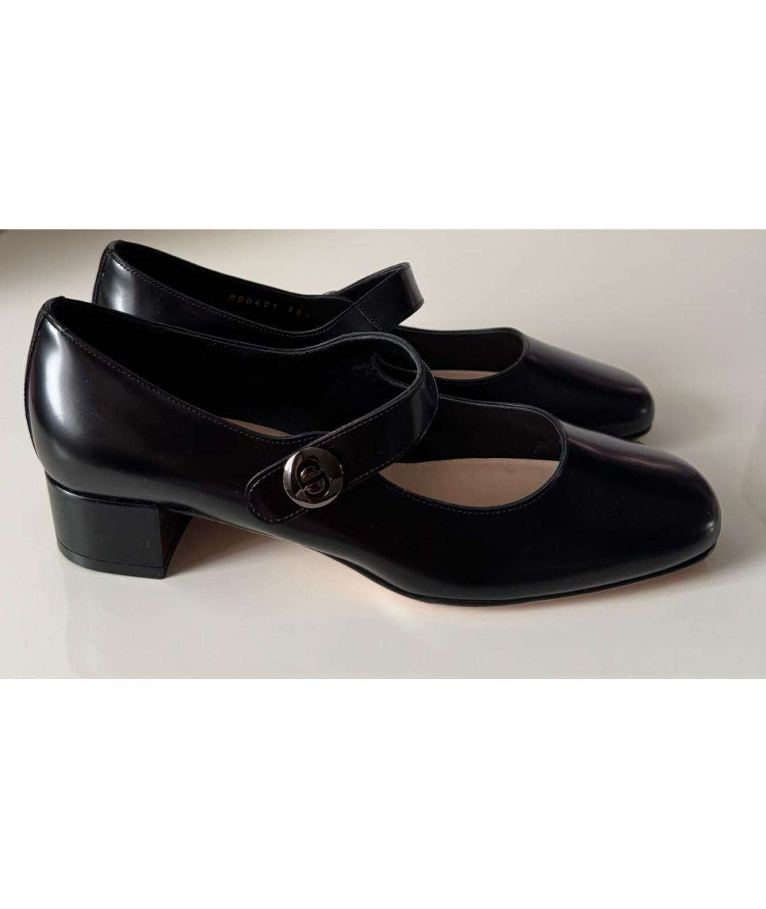 CHRISTIAN DIOR Черные кожаные туфли, фото 8