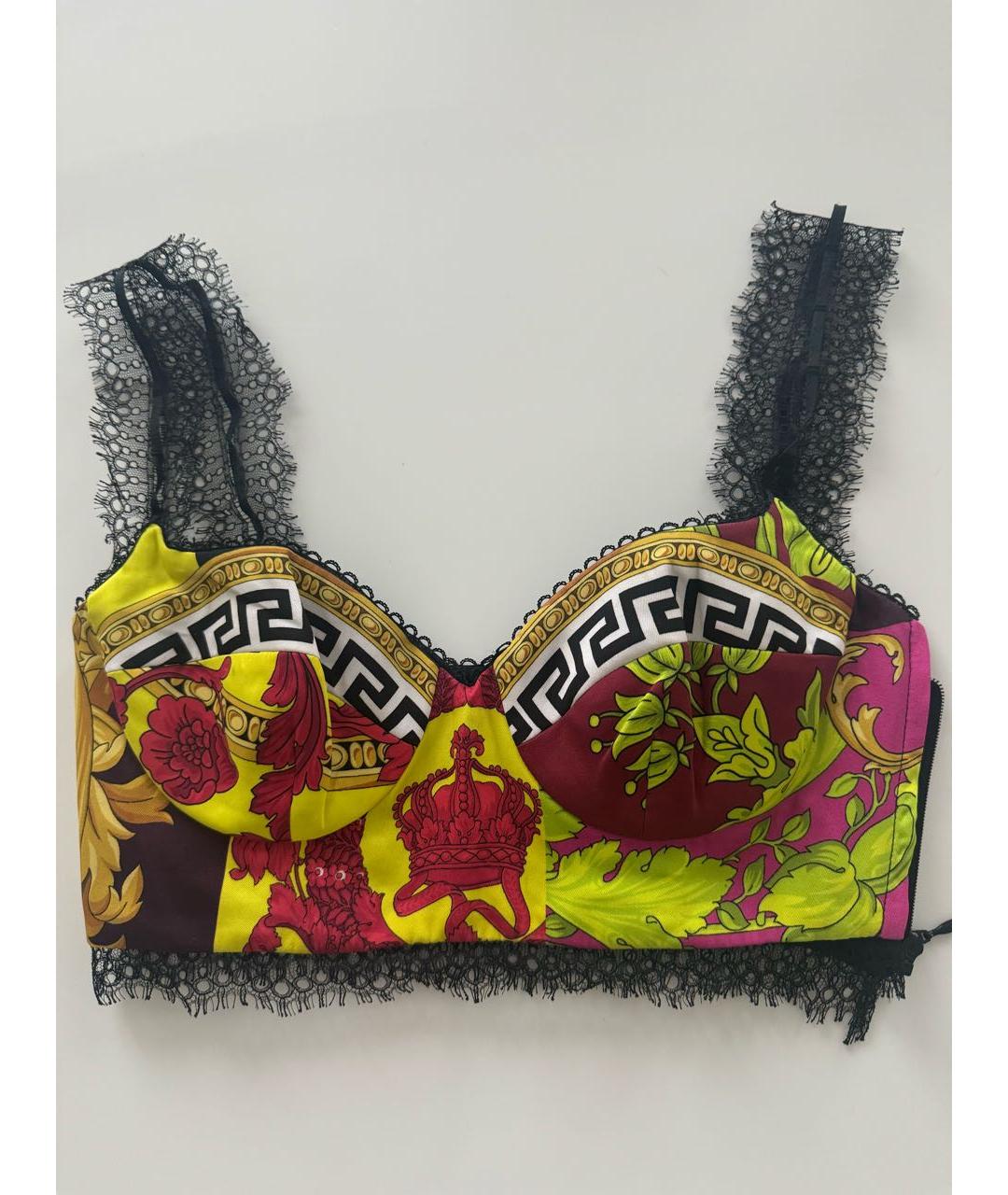 VERSACE Мульти вискозная майка, фото 5