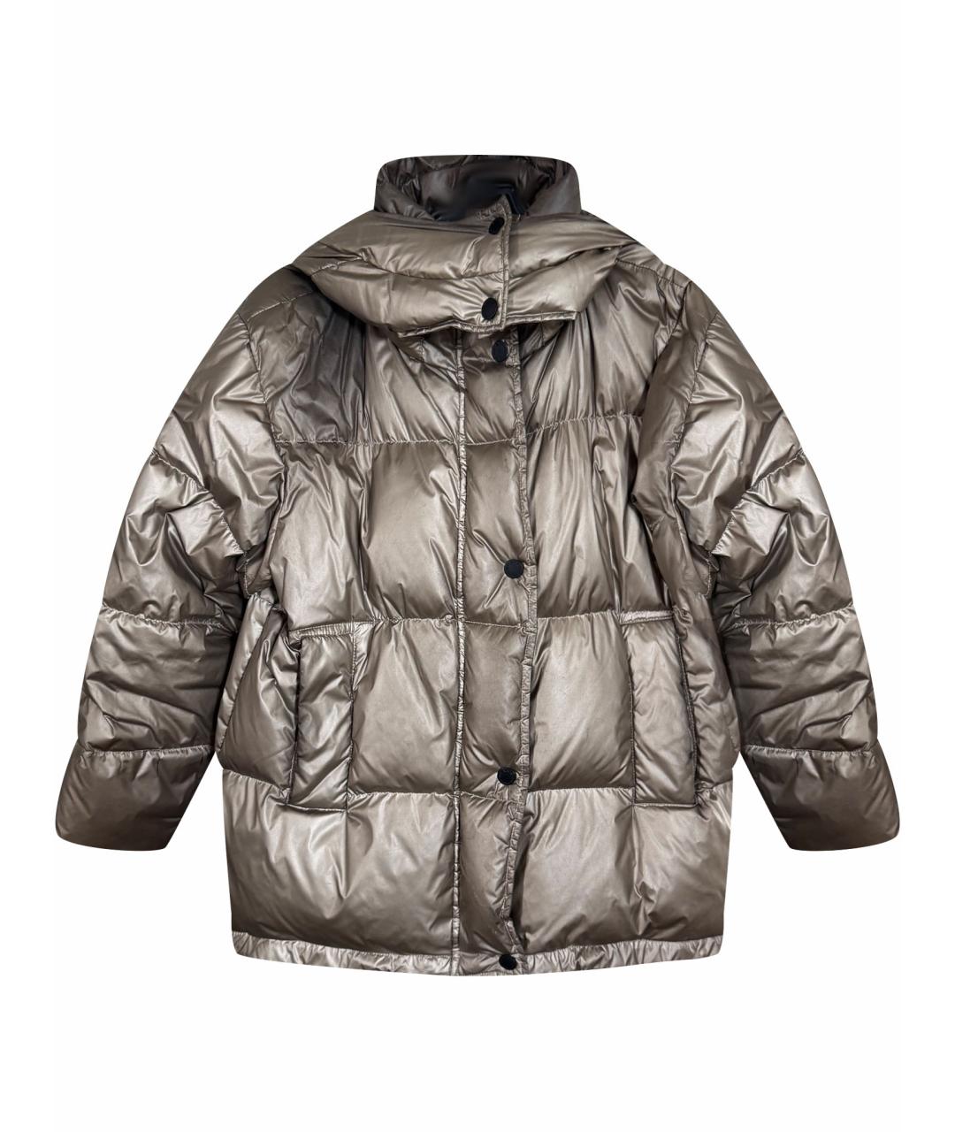 MAX MARA Золотой полиэстеровый пуховик, фото 1