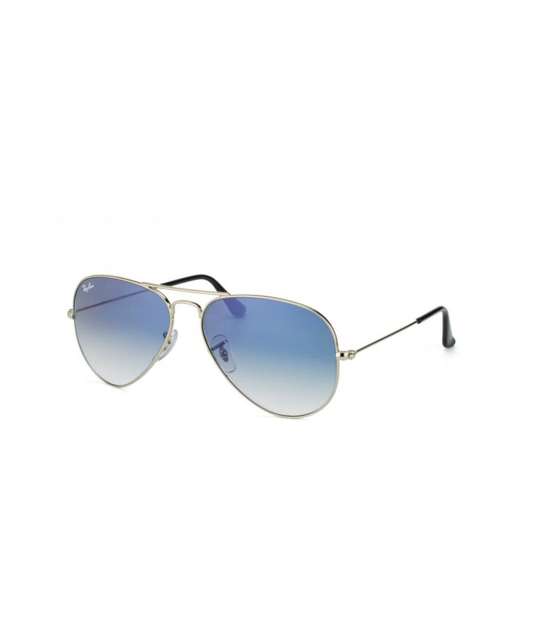 RAY BAN Серебряные металлические солнцезащитные очки, фото 2