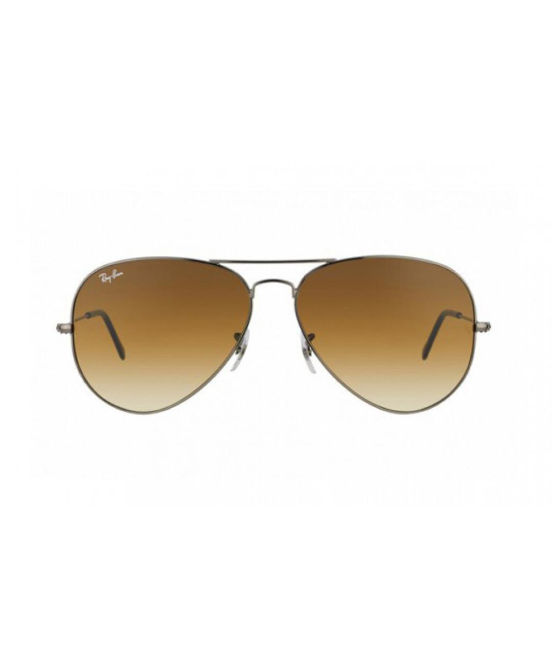 RAY BAN Серые металлические солнцезащитные очки, фото 1