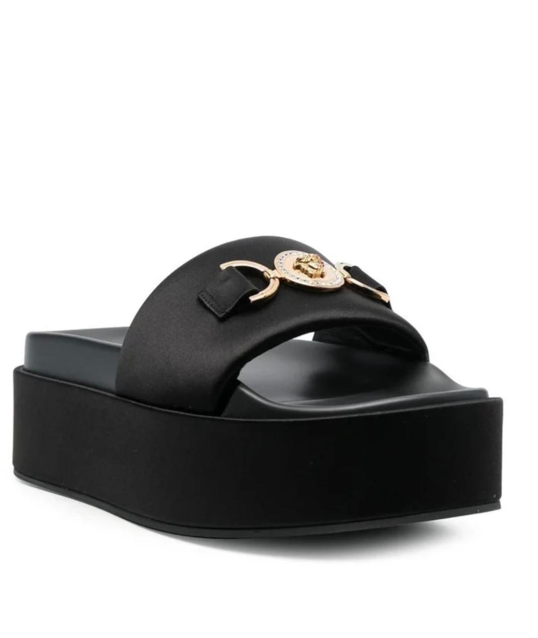 VERSACE Черные шлепанцы, фото 3