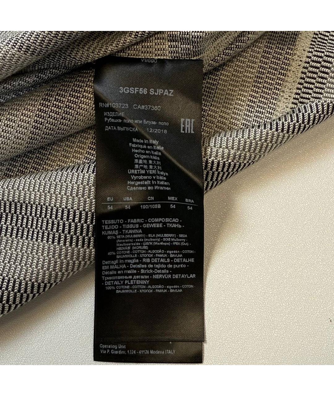 GIORGIO ARMANI Хлопковое поло с коротким рукавом, фото 3