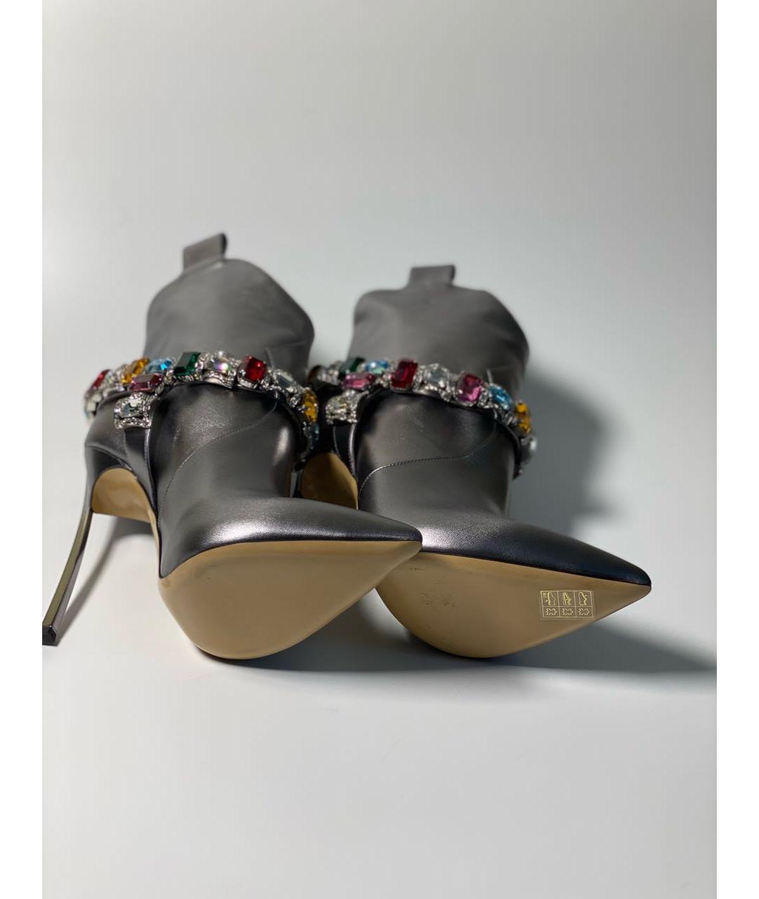 CASADEI Серебряные кожаные ботильоны, фото 7