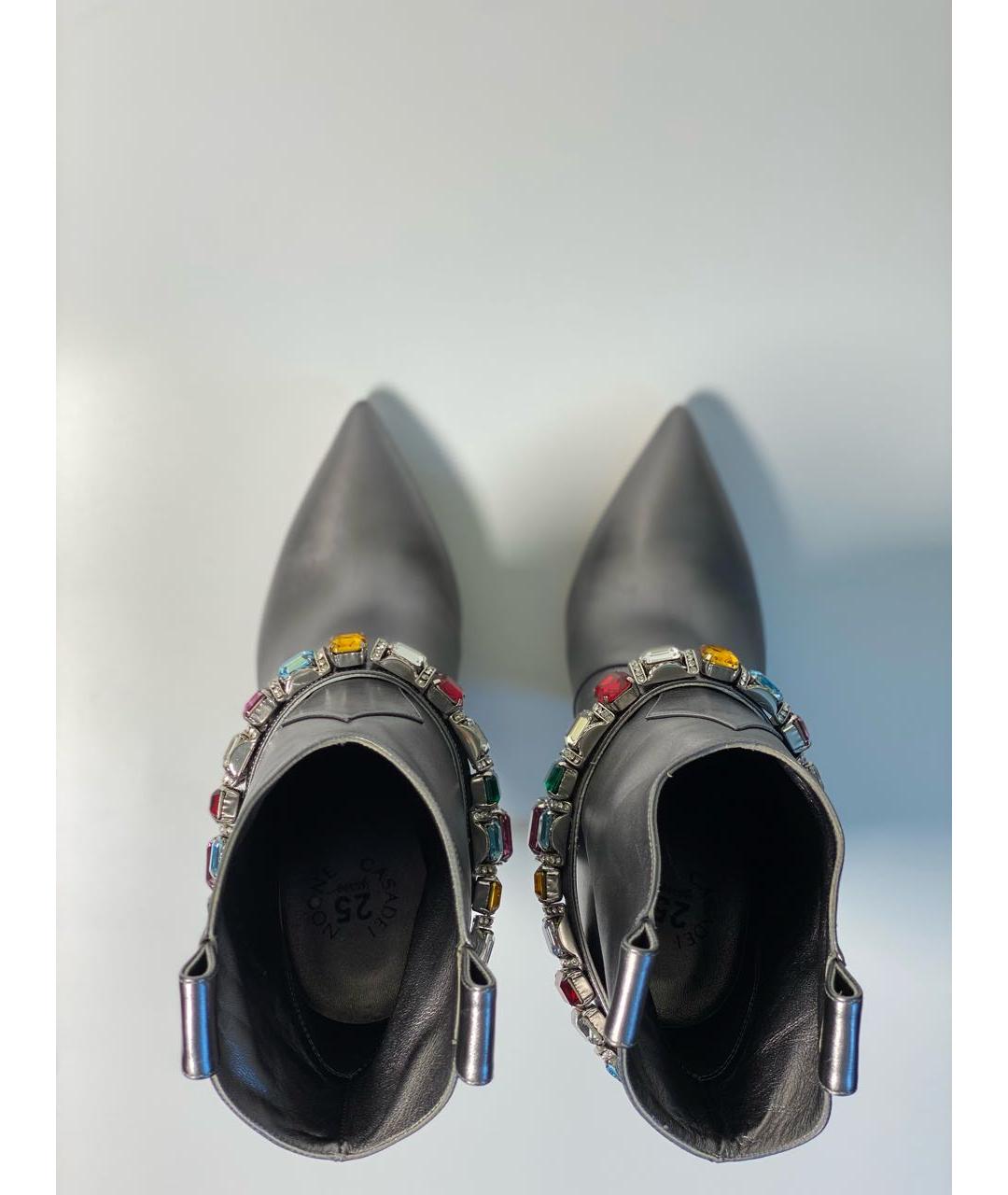 CASADEI Серебряные кожаные ботильоны, фото 3