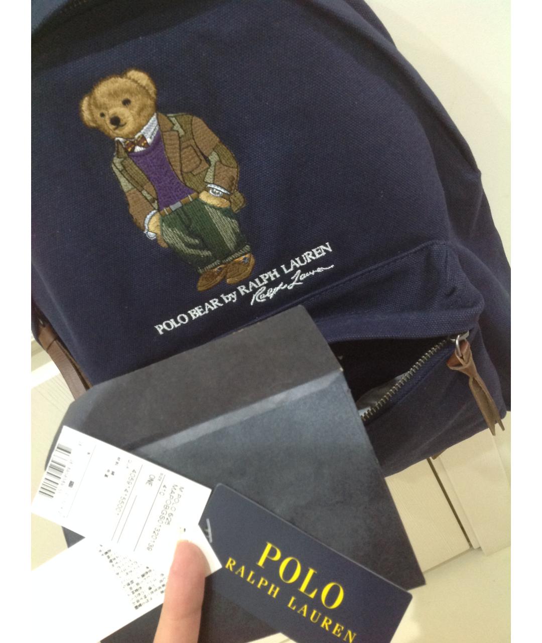 POLO RALPH LAUREN Синий хлопковый рюкзак, фото 8