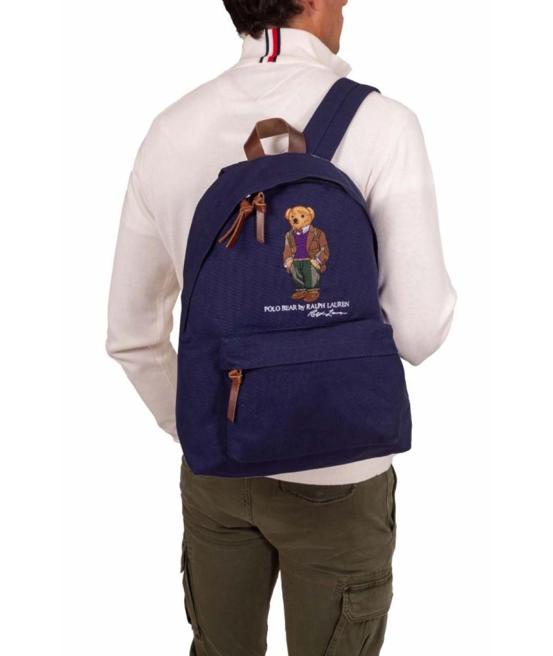 POLO RALPH LAUREN Синий хлопковый рюкзак, фото 4