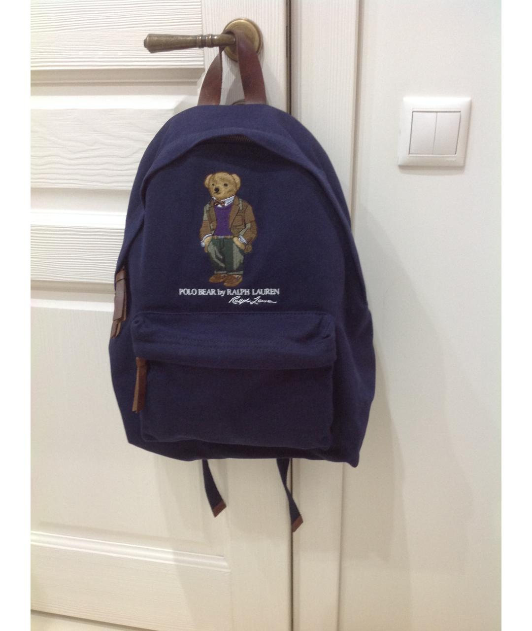 POLO RALPH LAUREN Синий хлопковый рюкзак, фото 6
