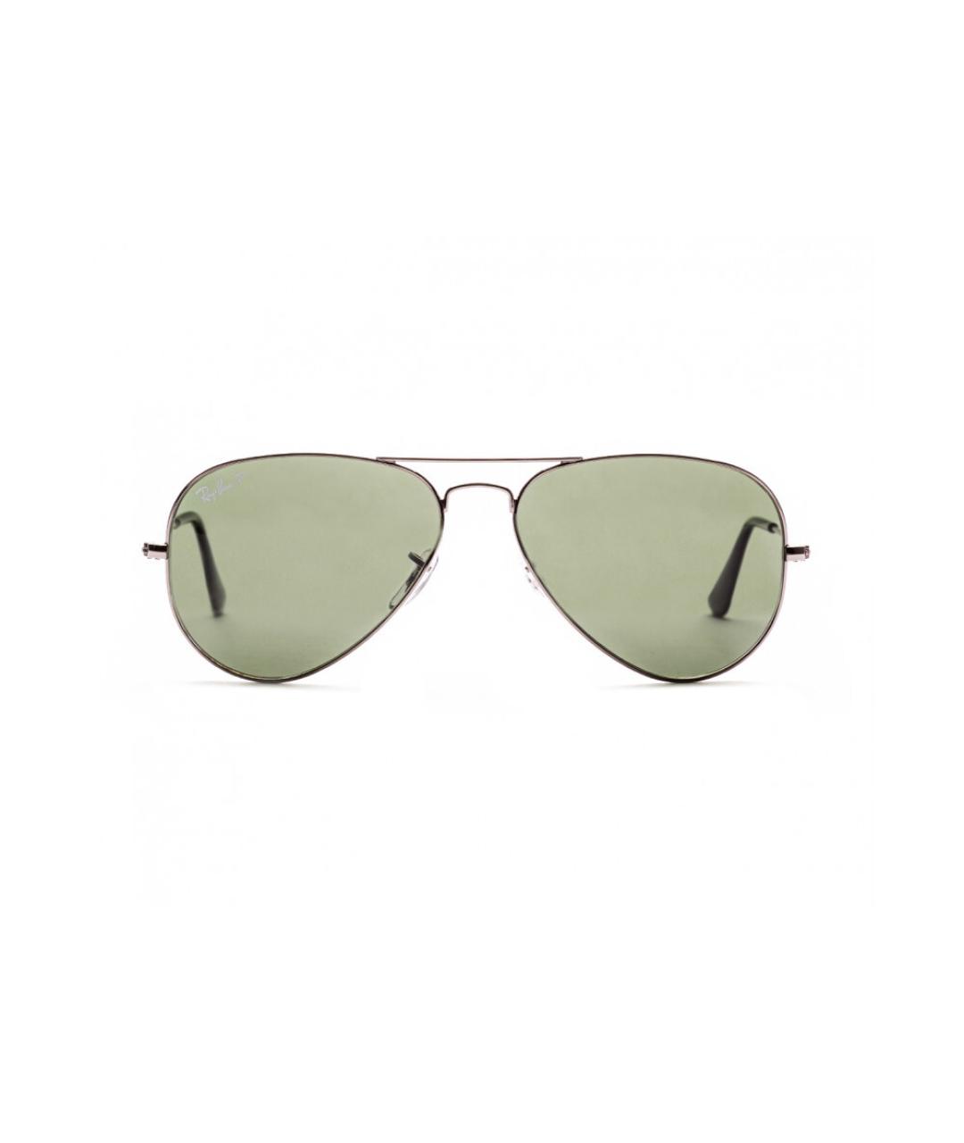 RAY BAN Серые металлические солнцезащитные очки, фото 1