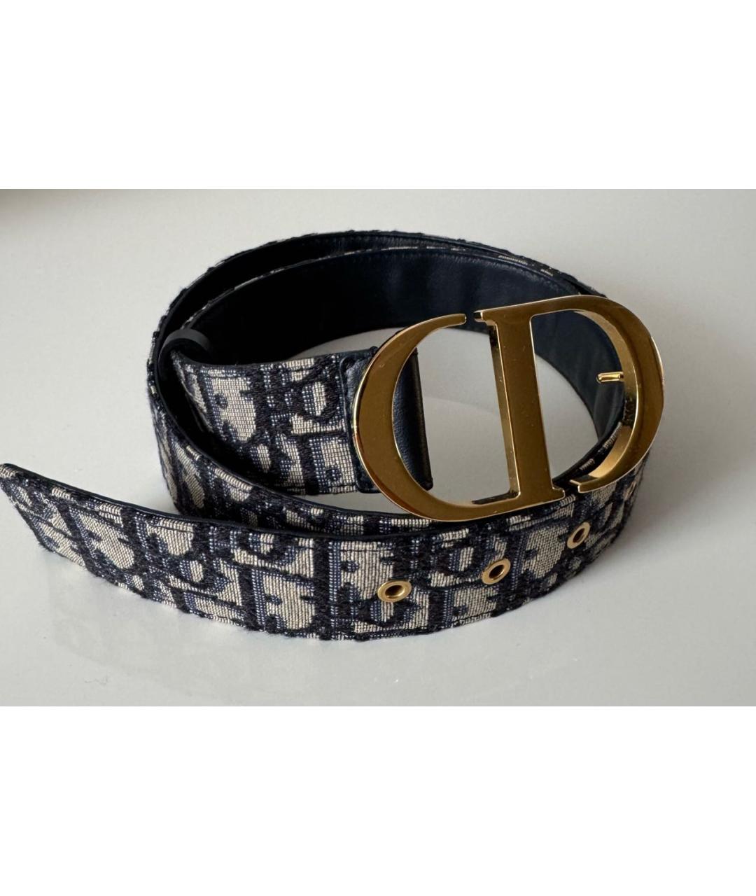 CHRISTIAN DIOR Темно-синий ремень, фото 5