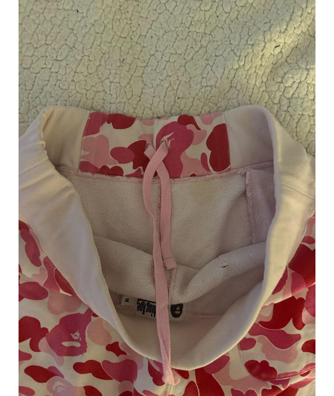 A BATHING APE Розовые хлопковые шорты, фото 4