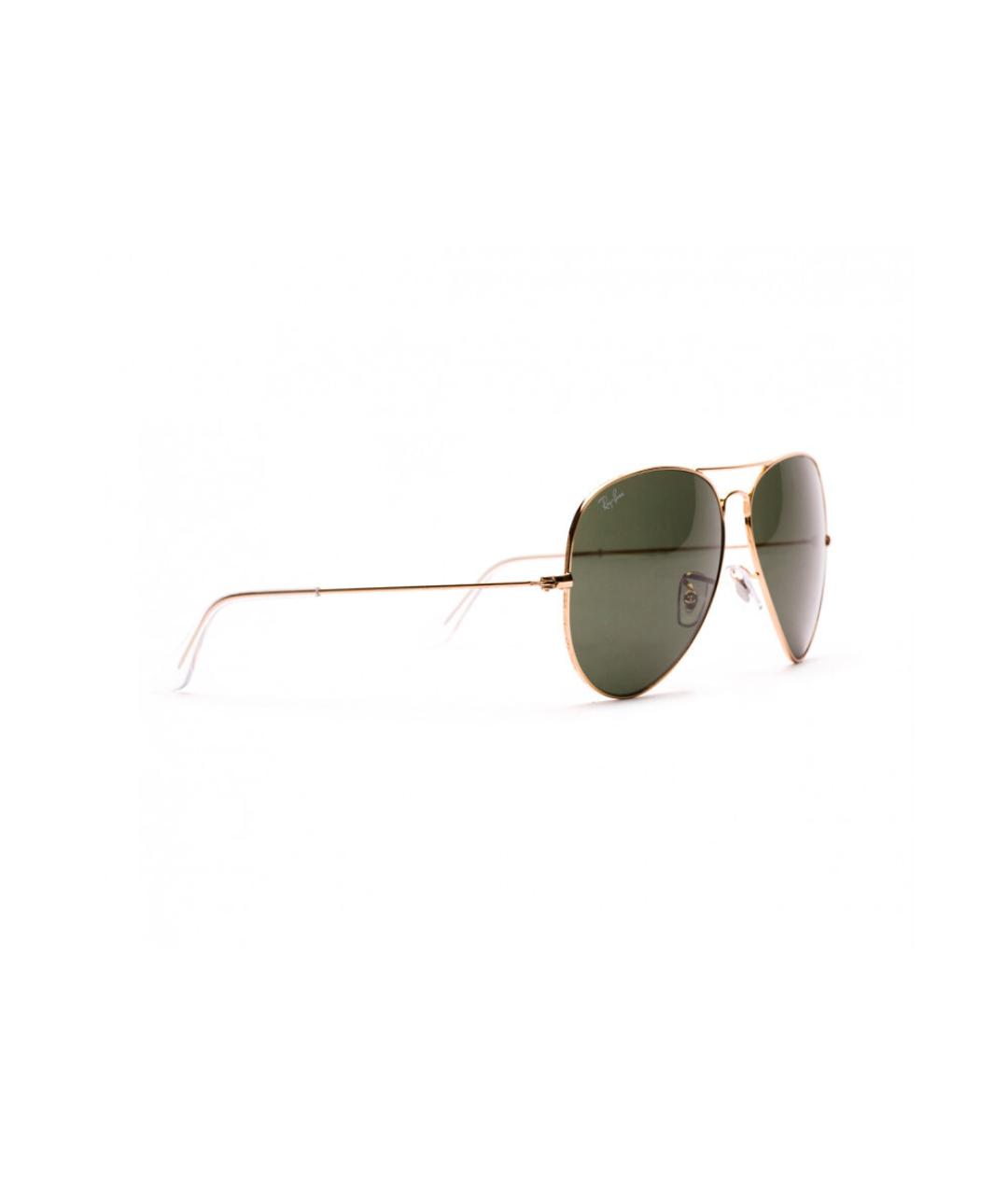 RAY BAN Золотые металлические солнцезащитные очки, фото 2