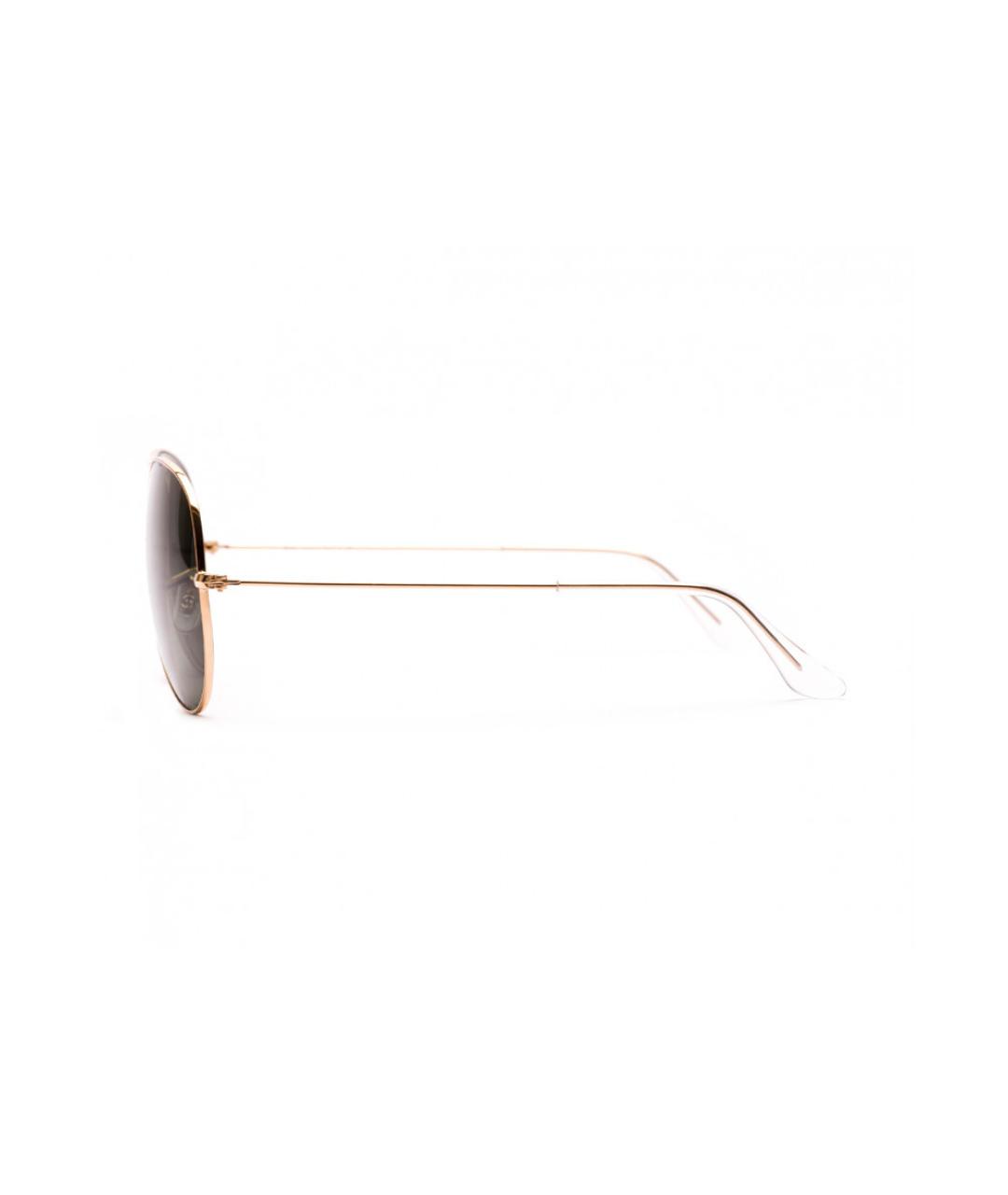 RAY BAN Золотые металлические солнцезащитные очки, фото 3