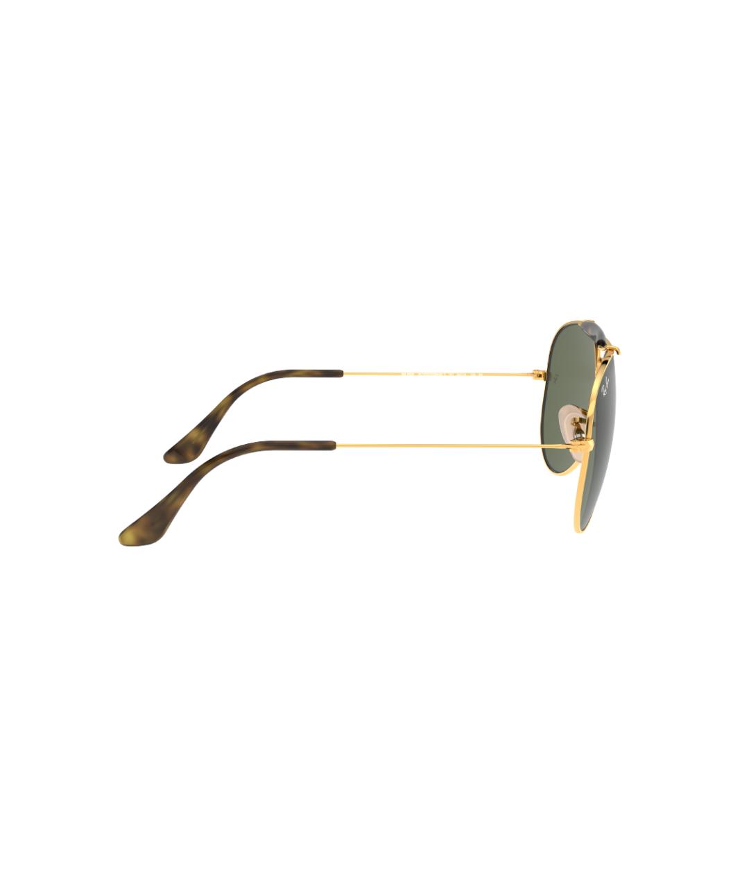 RAY BAN Золотые металлические солнцезащитные очки, фото 3