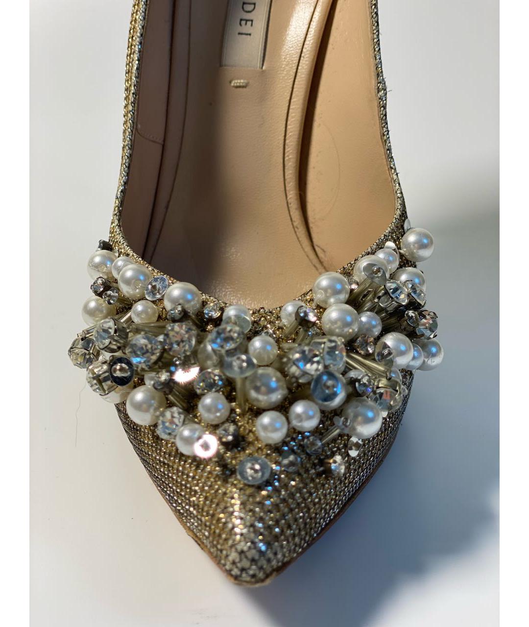 CASADEI Золотые кожаные туфли, фото 7