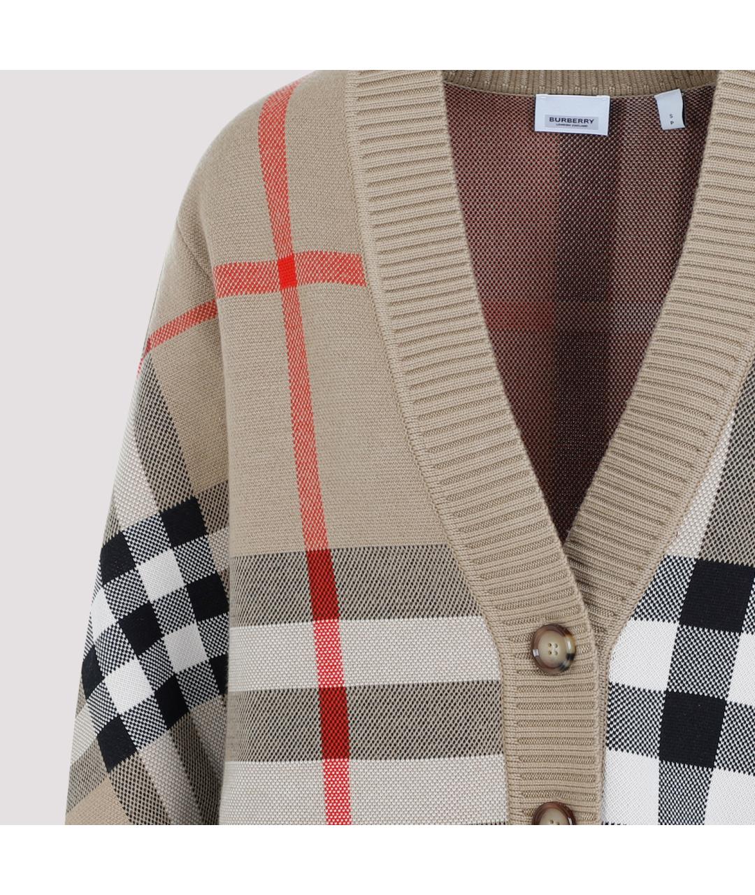 BURBERRY Бежевый кашемировый кардиган, фото 5