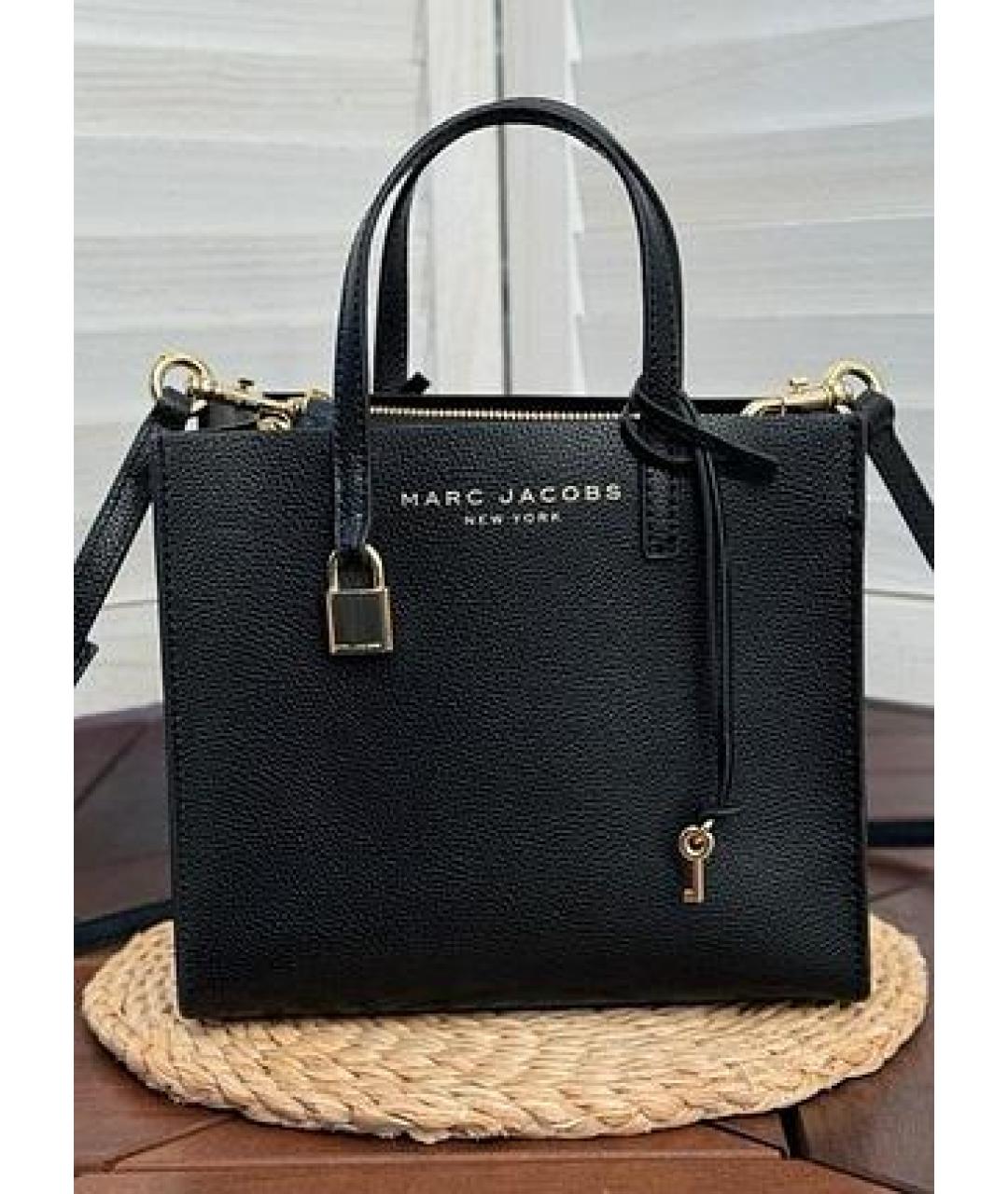 MARC JACOBS Черная кожаная сумка через плечо, фото 2
