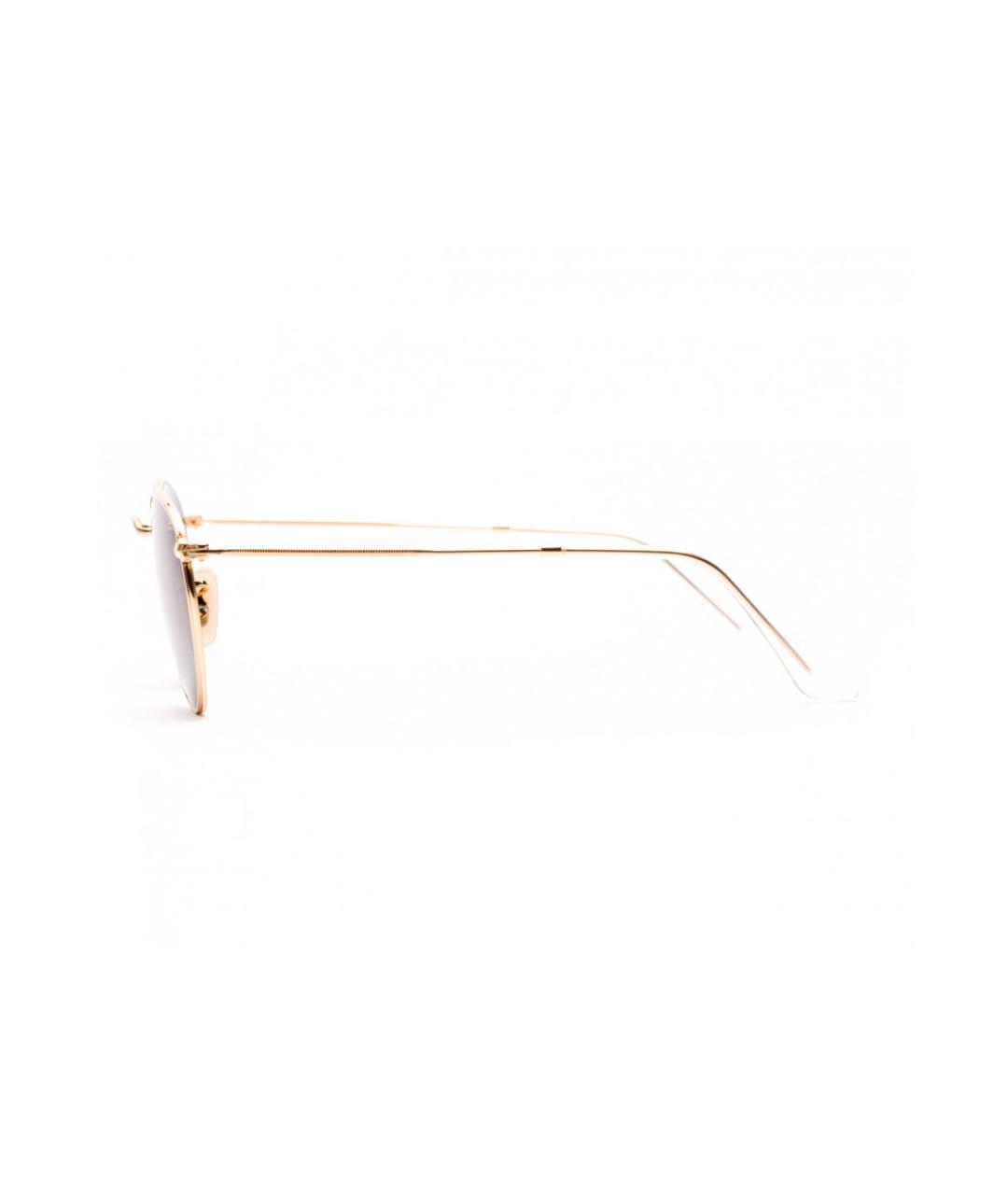 RAY BAN Золотые металлические солнцезащитные очки, фото 3
