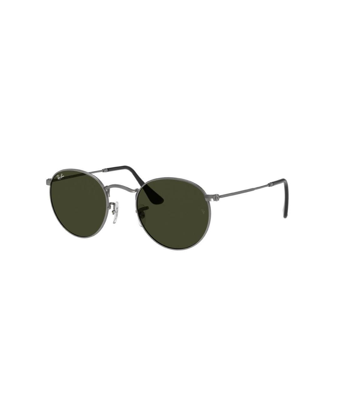 RAY BAN Серые металлические солнцезащитные очки, фото 1