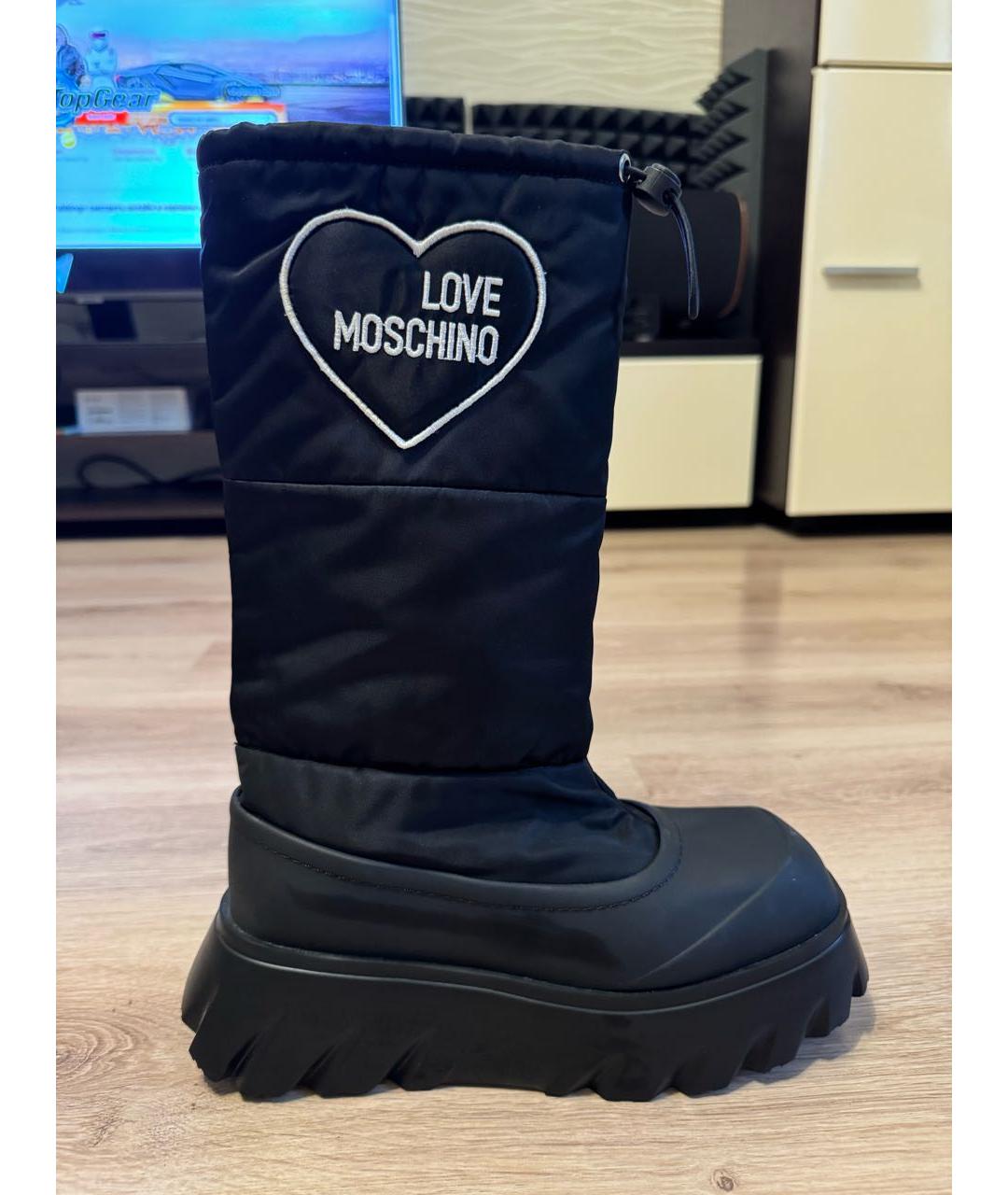 LOVE MOSCHINO Черные полусапоги, фото 2