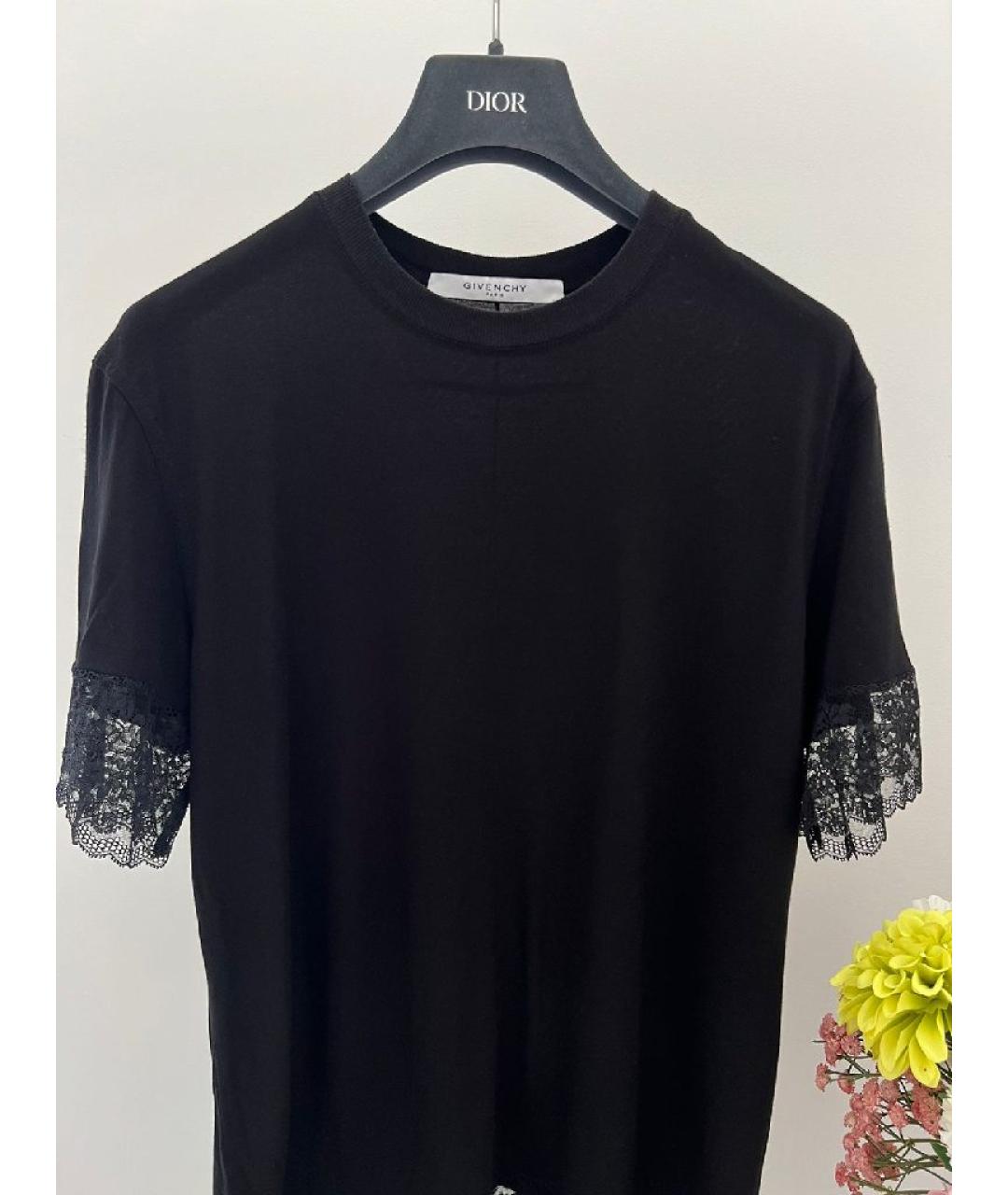 GIVENCHY Черная вискозная футболка, фото 3