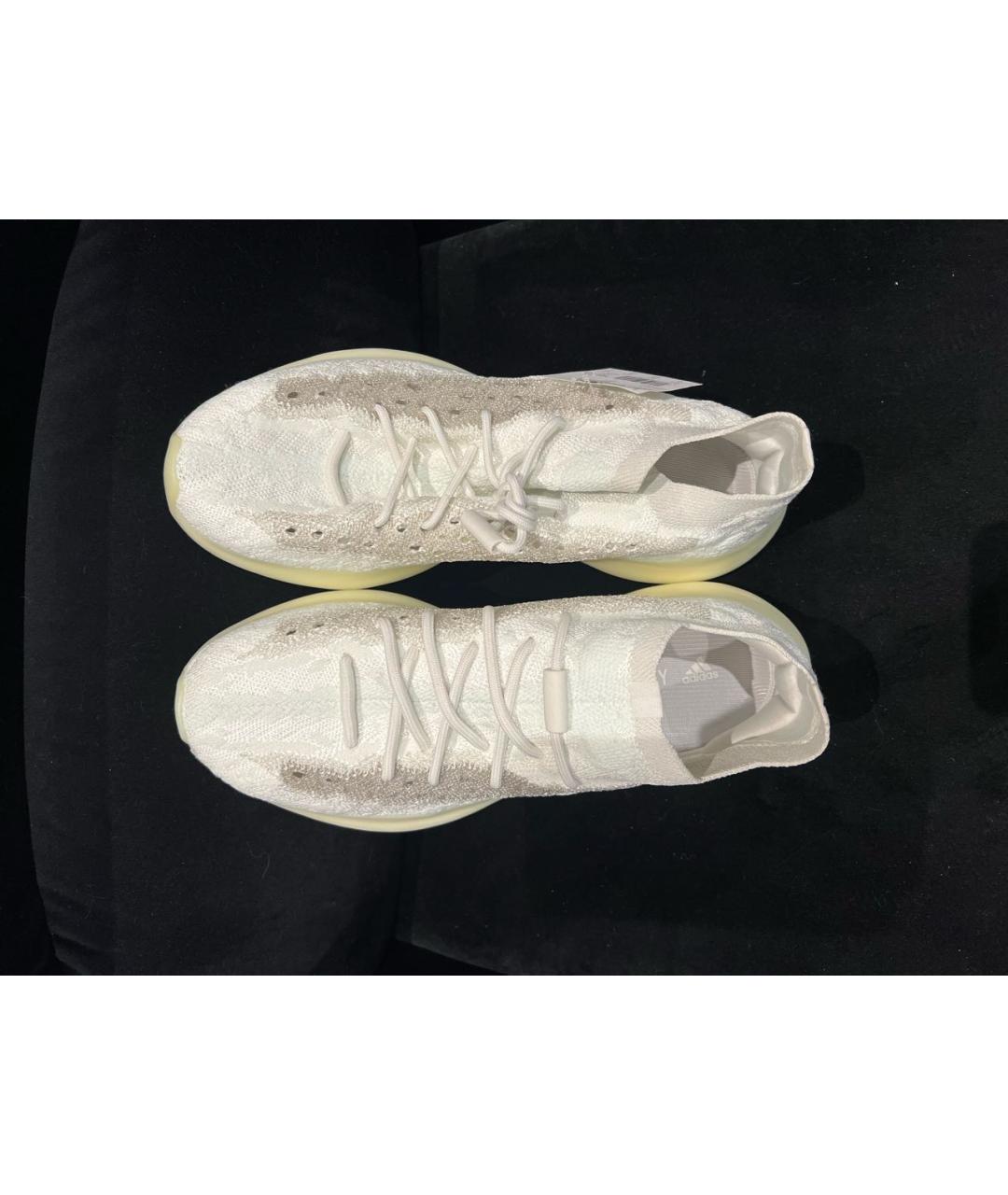 ADIDAS YEEZY Белые текстильные низкие кроссовки / кеды, фото 3