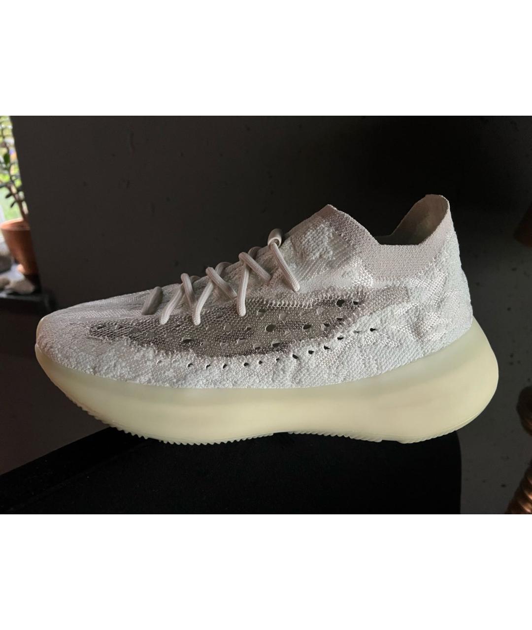 ADIDAS YEEZY Белые текстильные низкие кроссовки / кеды, фото 9